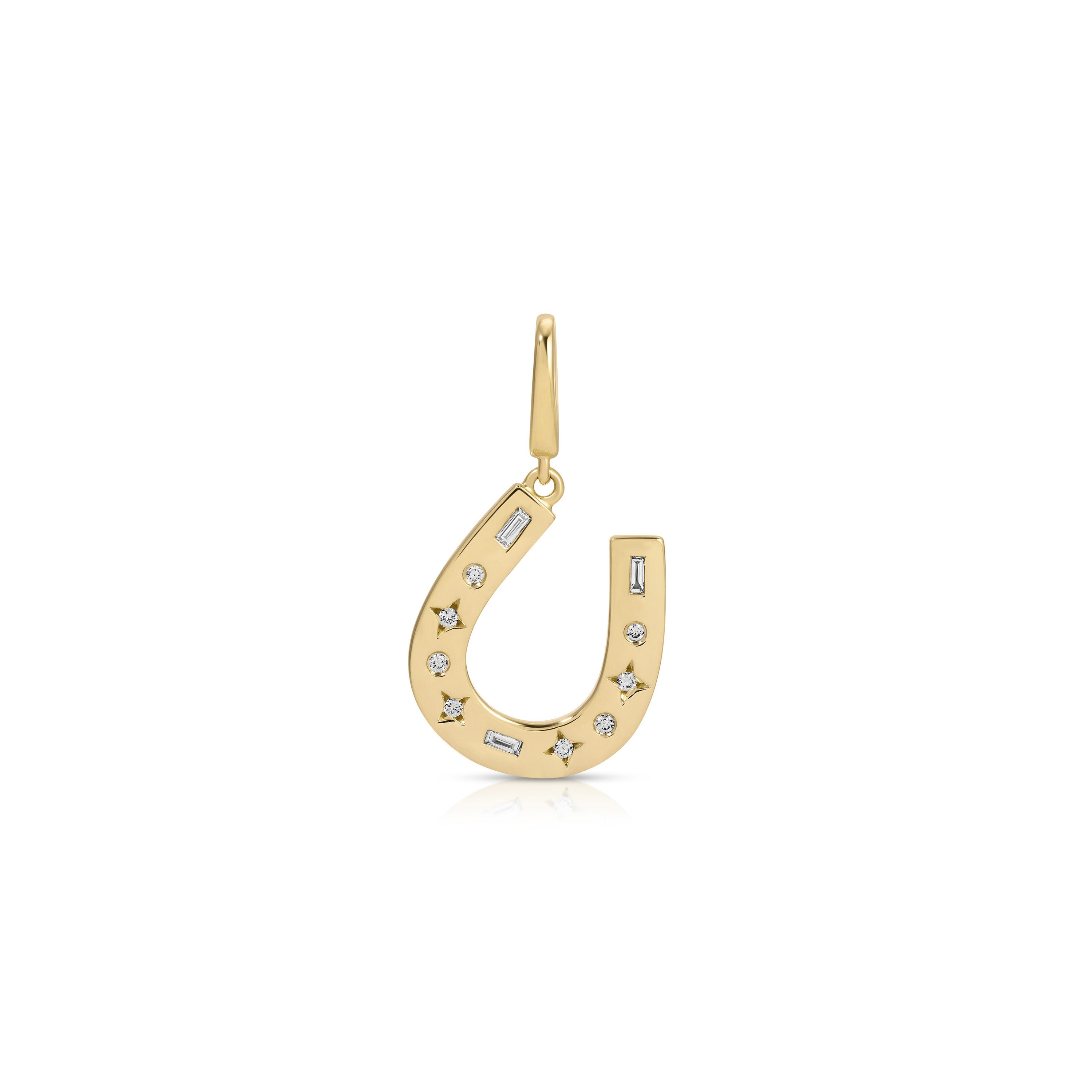 Diamond Horseshoe Clip Charm