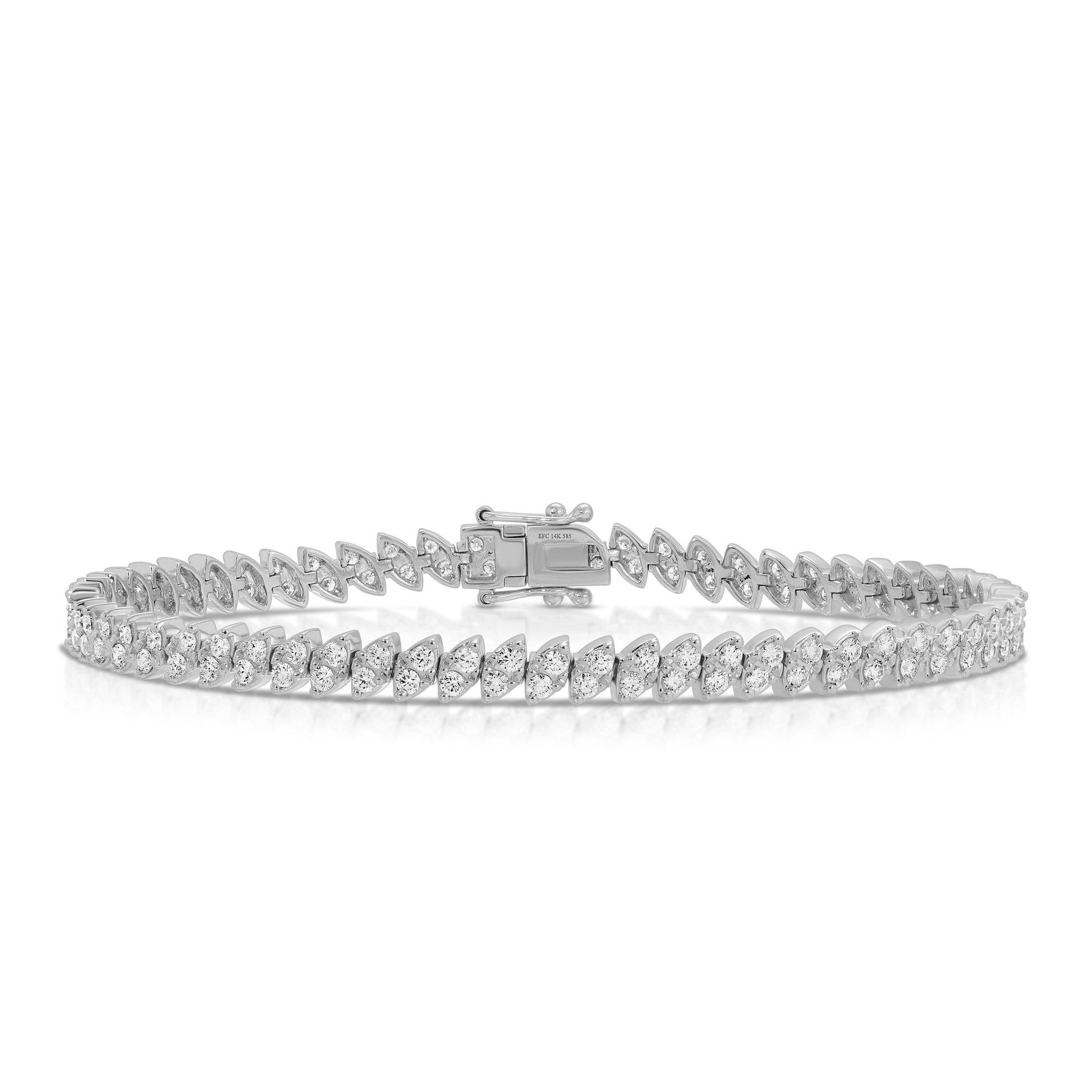 Full Cut Diamond Marquise Eternity Bracelet