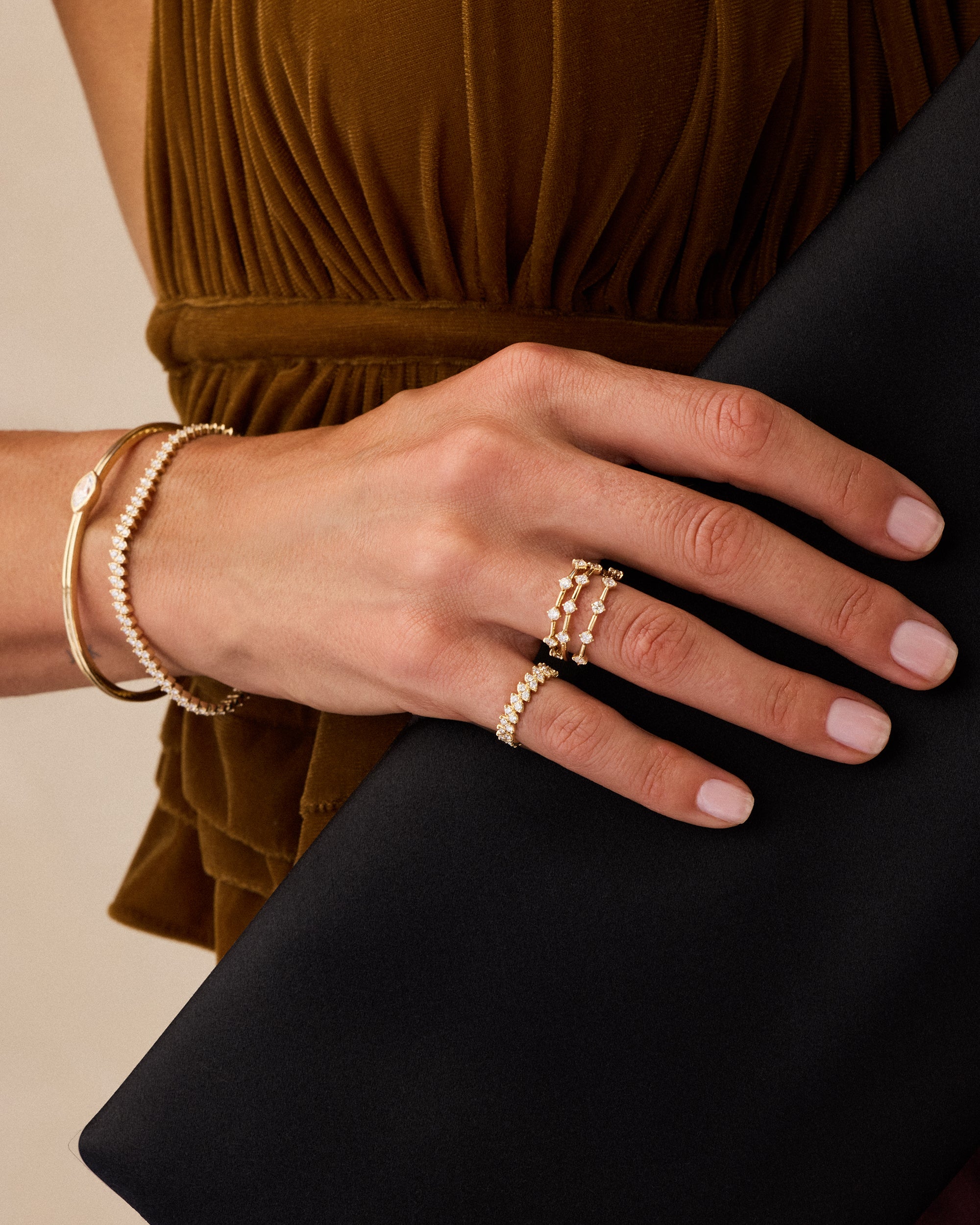 Full Cut Diamond Marquise Eternity Ring