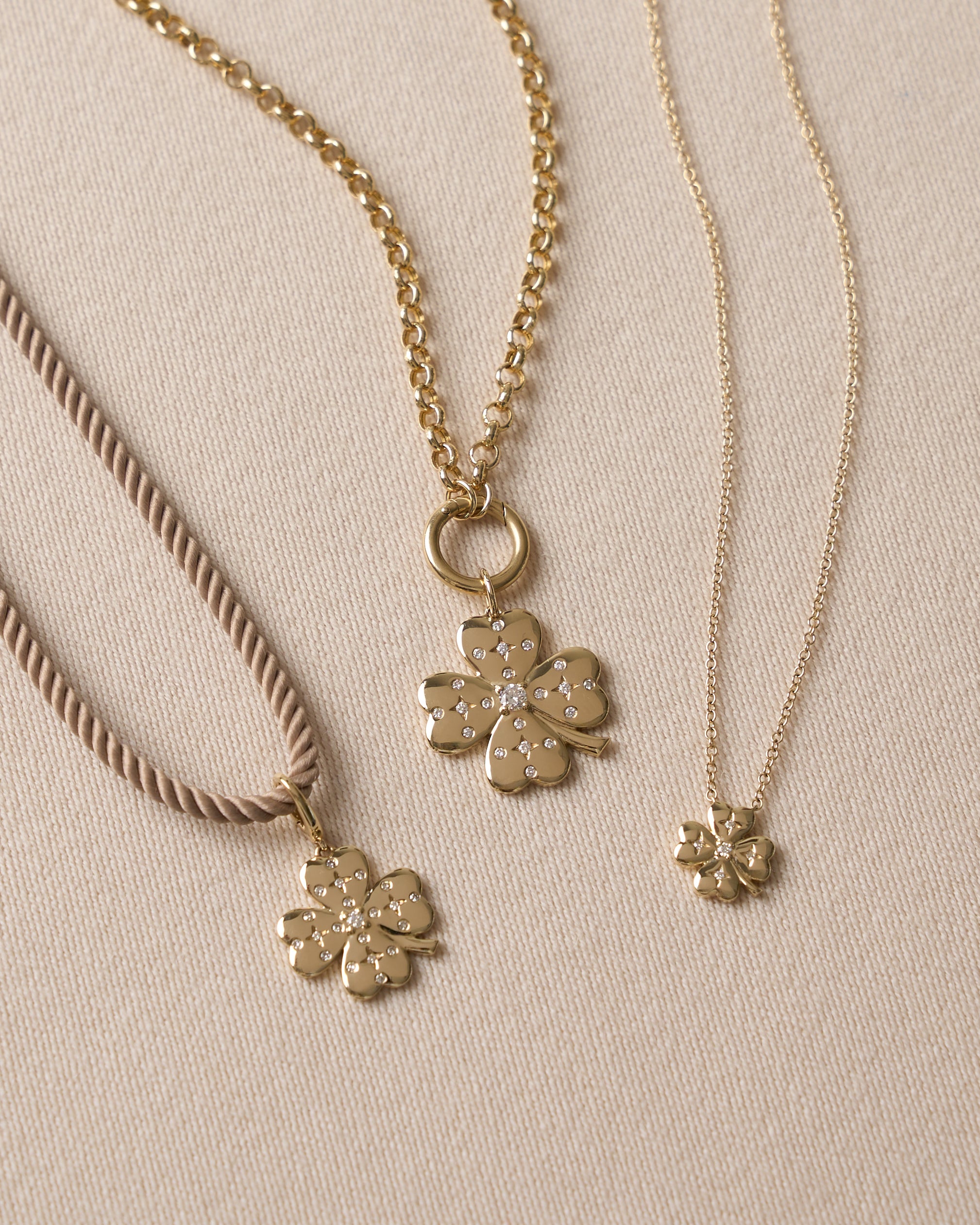 Diamond Clover Clip Charm