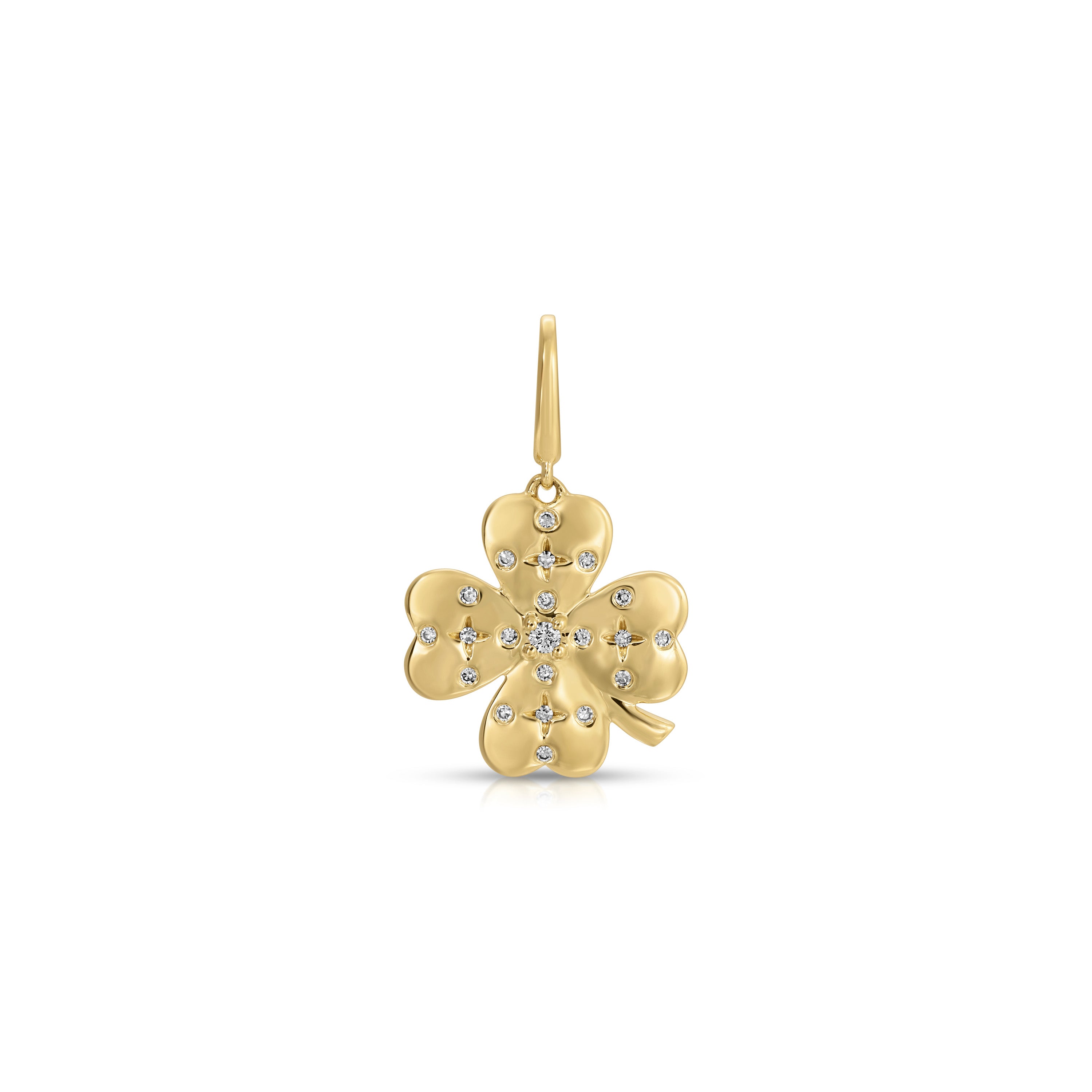 Diamond Clover Clip Charm