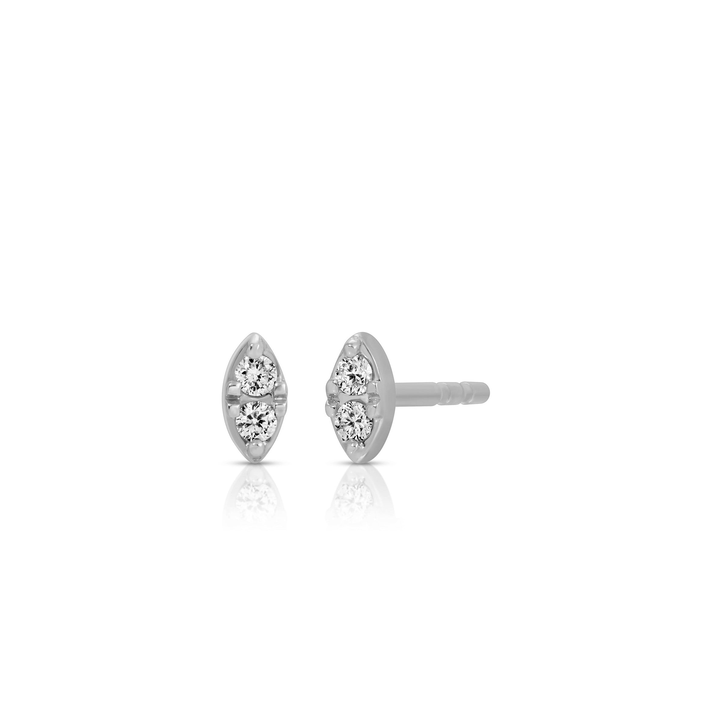 Full Cut Diamond Marquise Stud Earrings