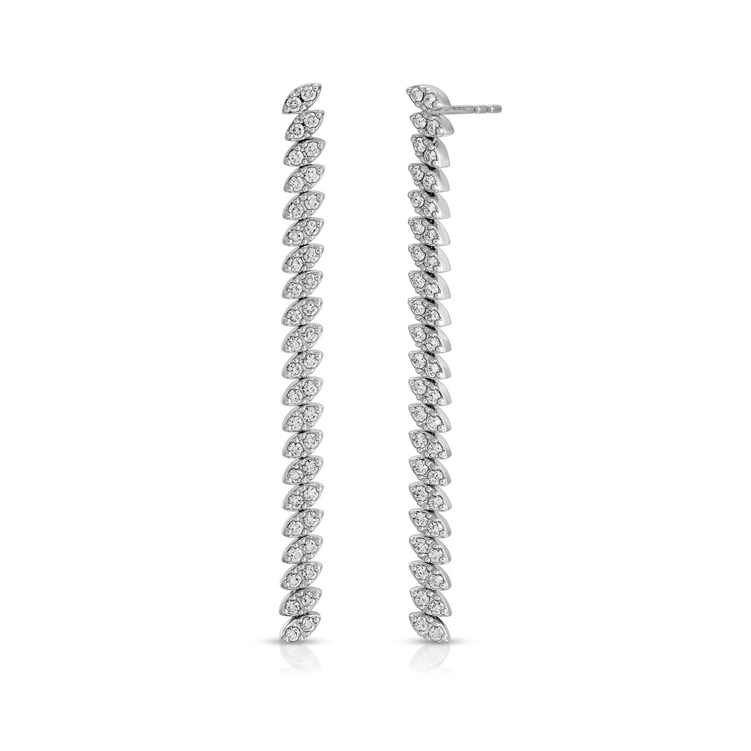 Full Cut Diamond Marquise Drop Earrings