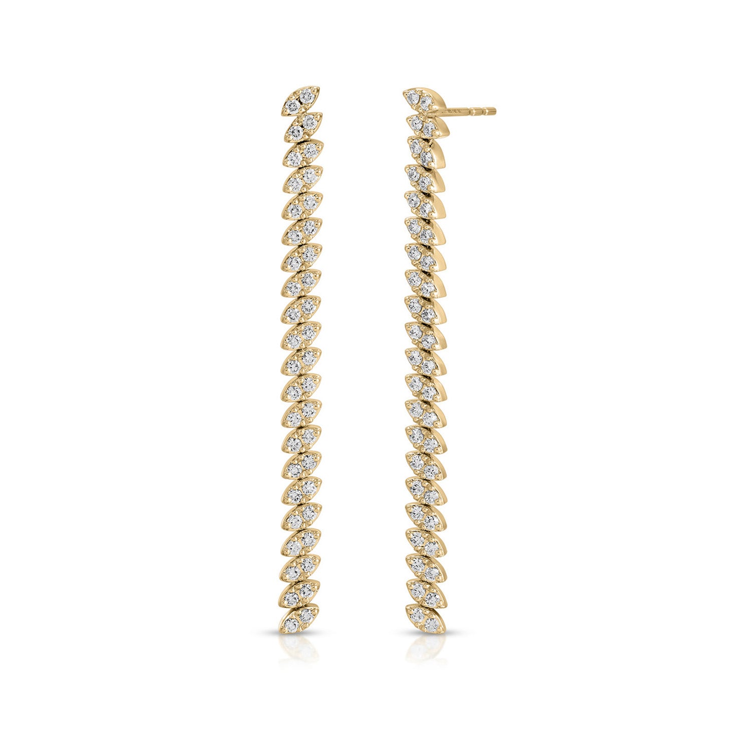 Full Cut Diamond Marquise Drop Earrings