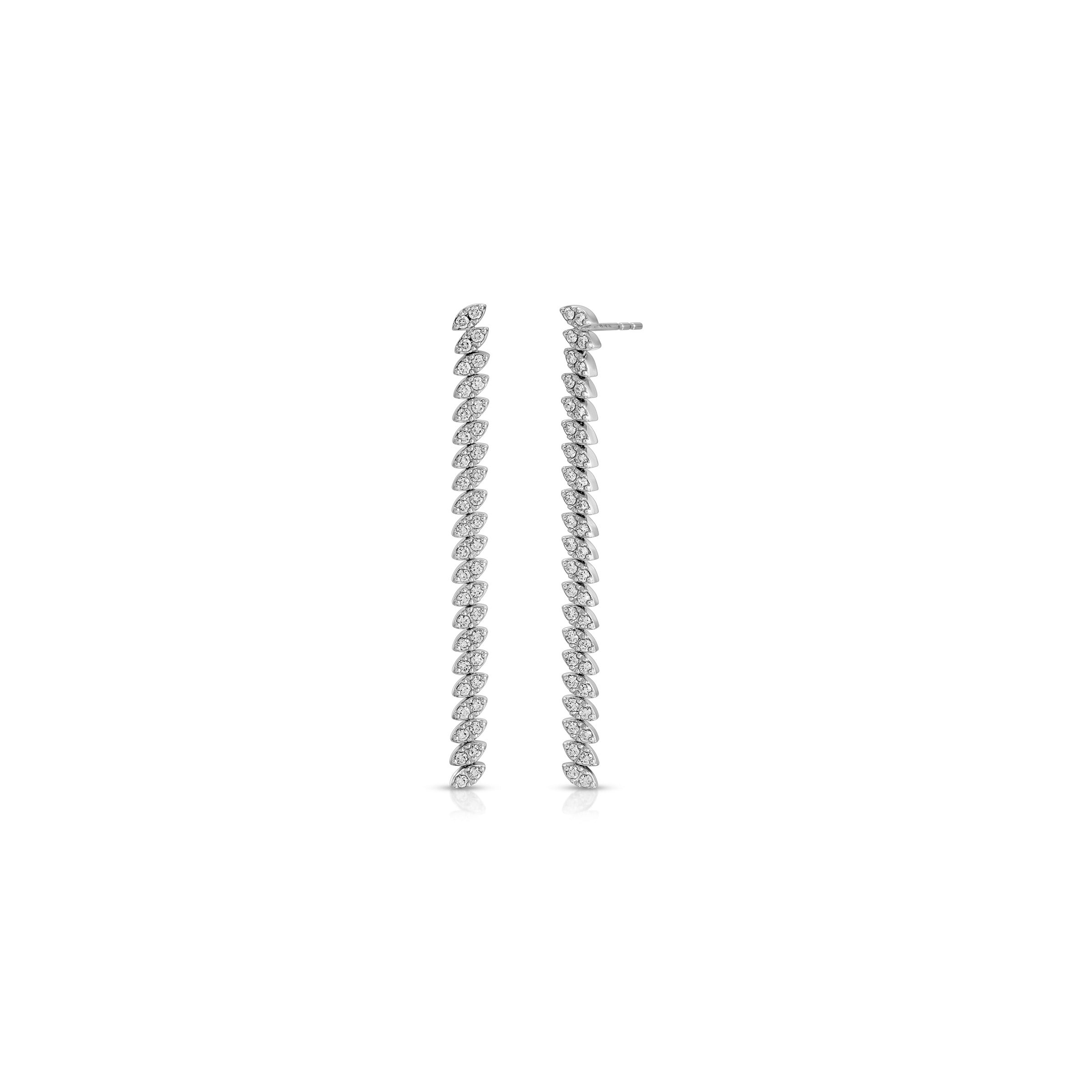 Full Cut Diamond Marquise Drop Earrings