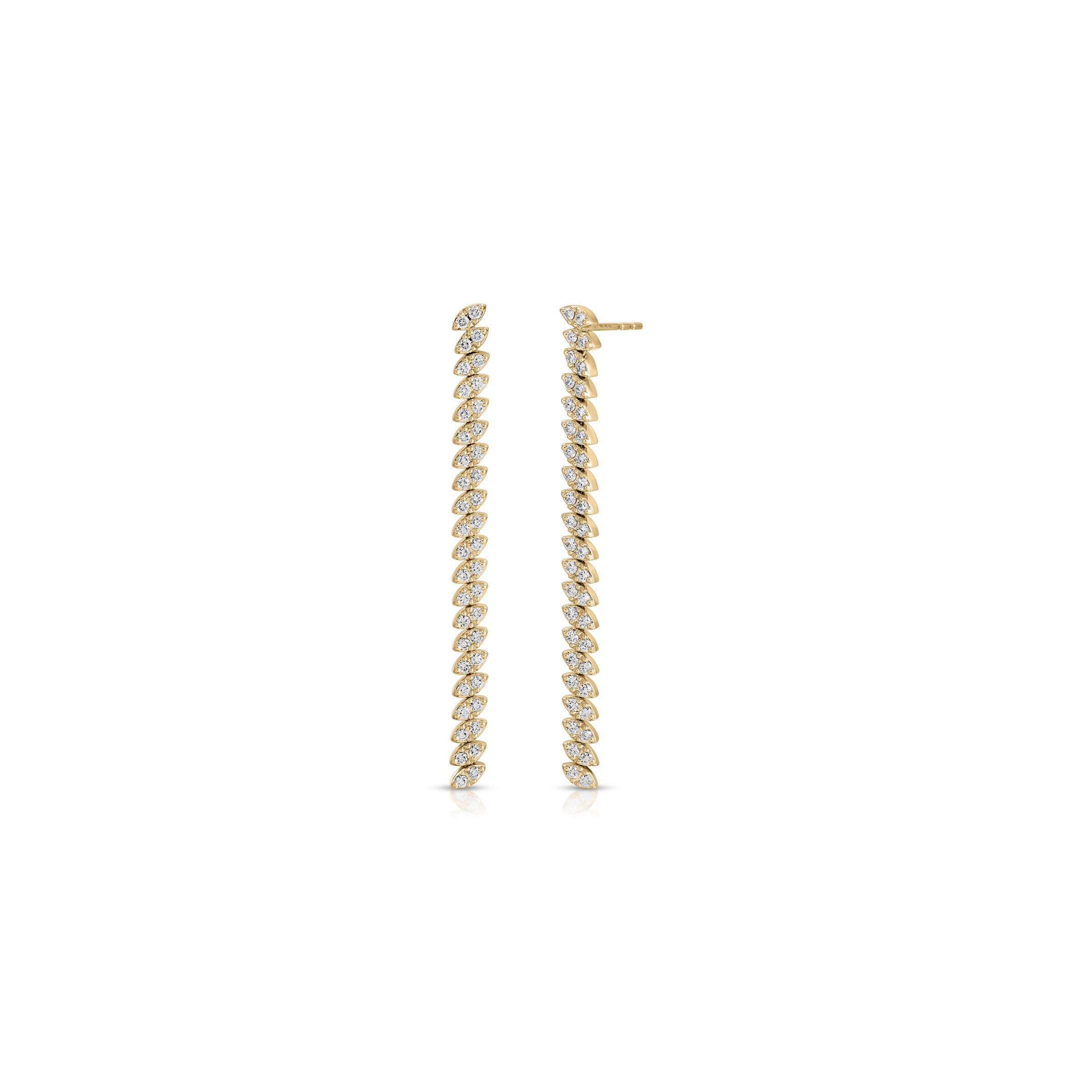 Full Cut Diamond Marquise Drop Earrings