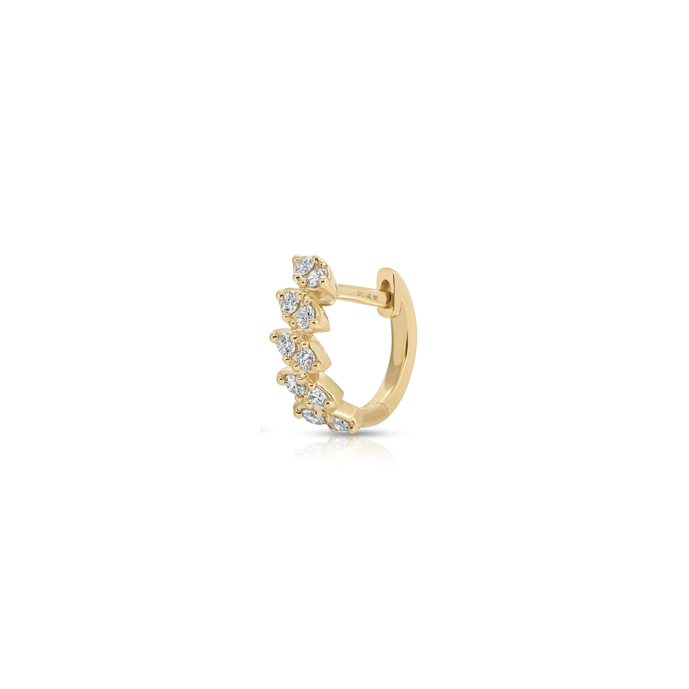 Full Cut Diamond Marquise Huggie Earring