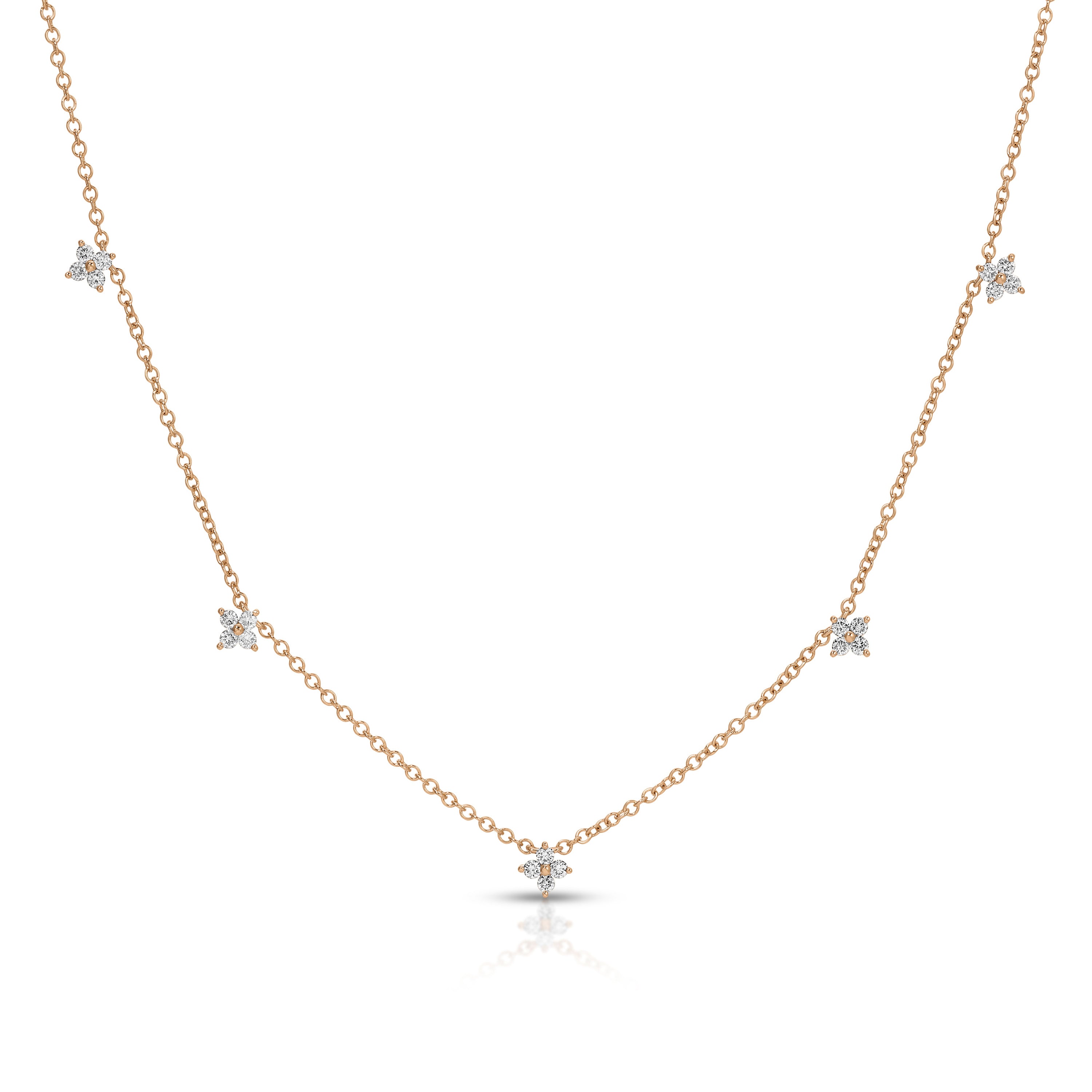 5 Diamond Fleur Necklace