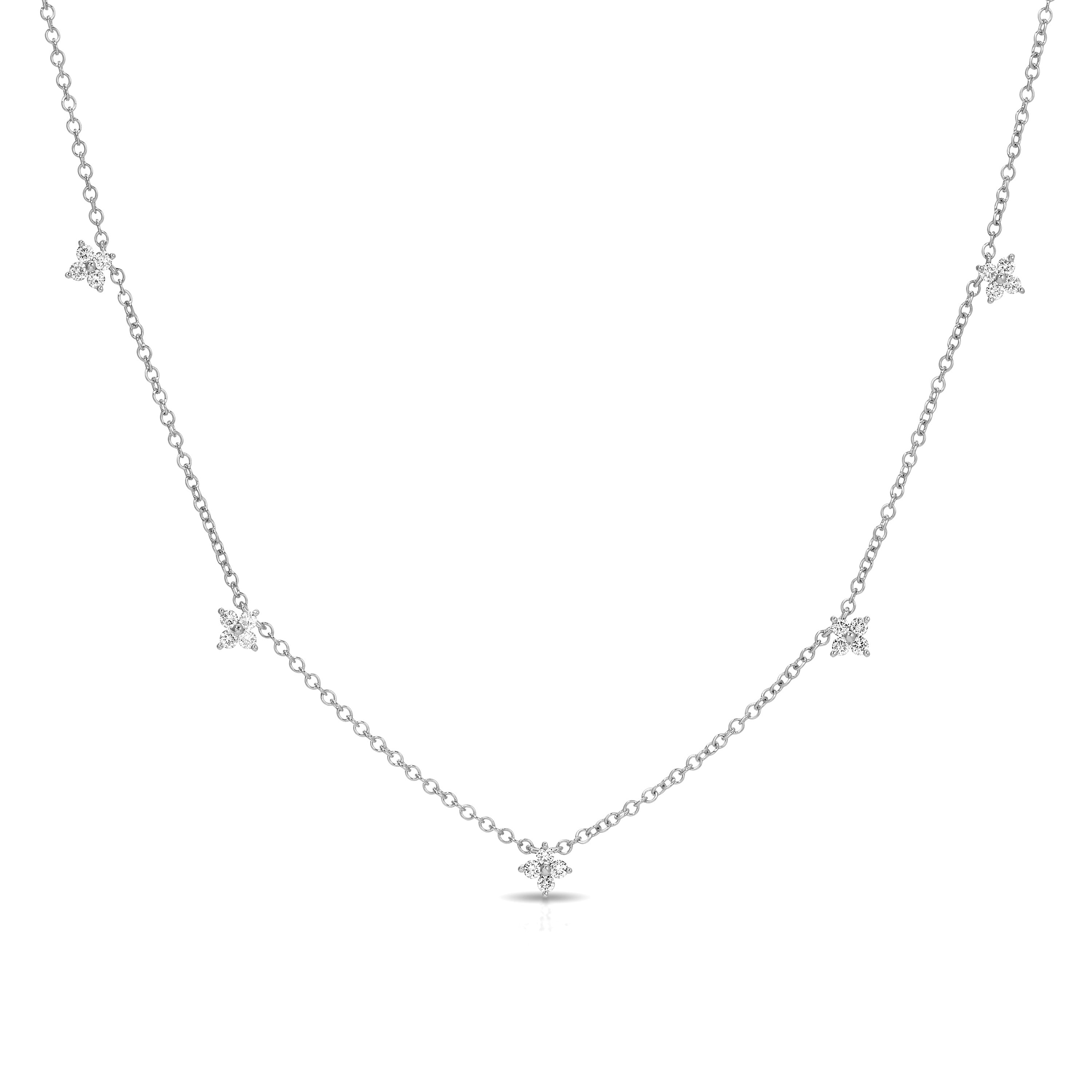 5 Diamond Fleur Necklace