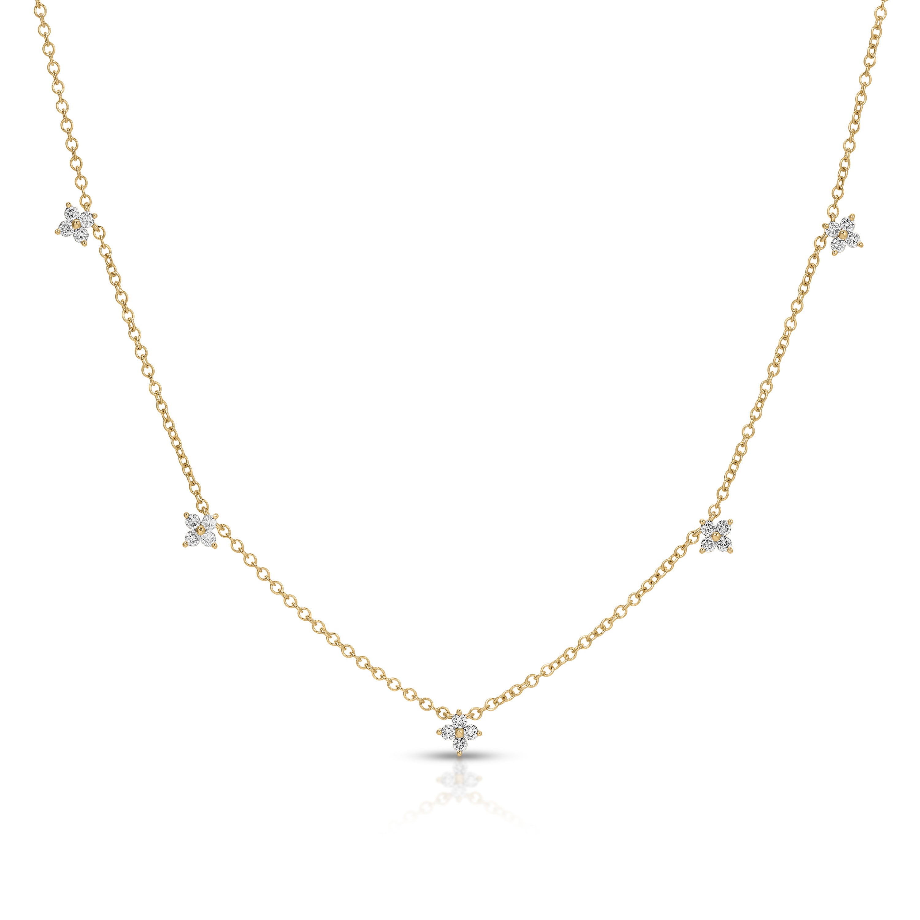 5 Diamond Fleur Necklace