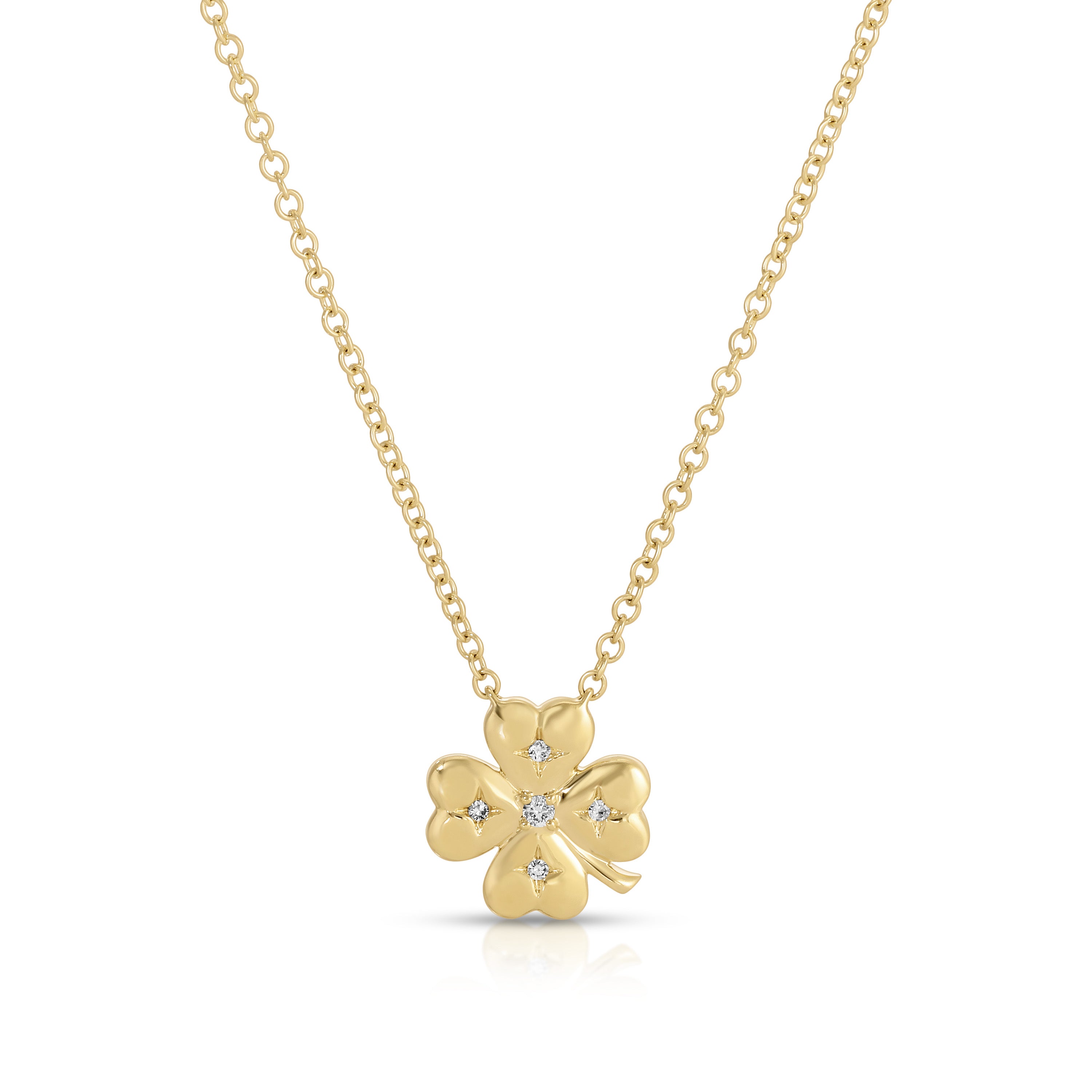 Diamond Mini Clover Necklace