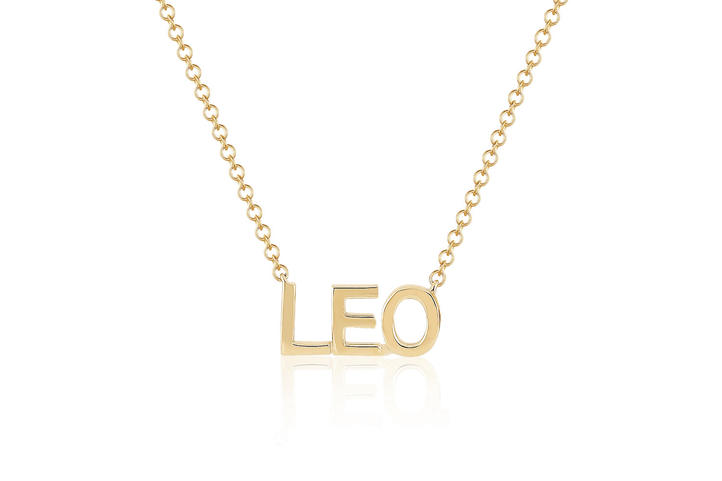 Gold Block Name Necklace