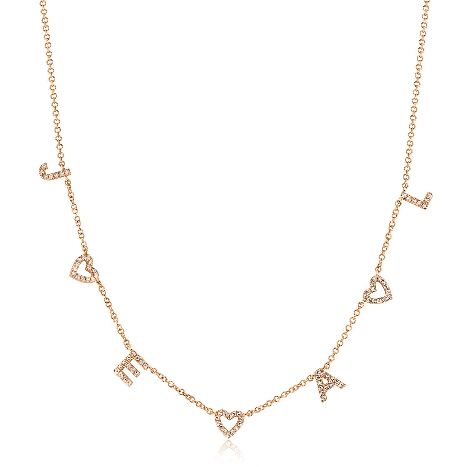 Love Around The Neck Necklace in rose gold