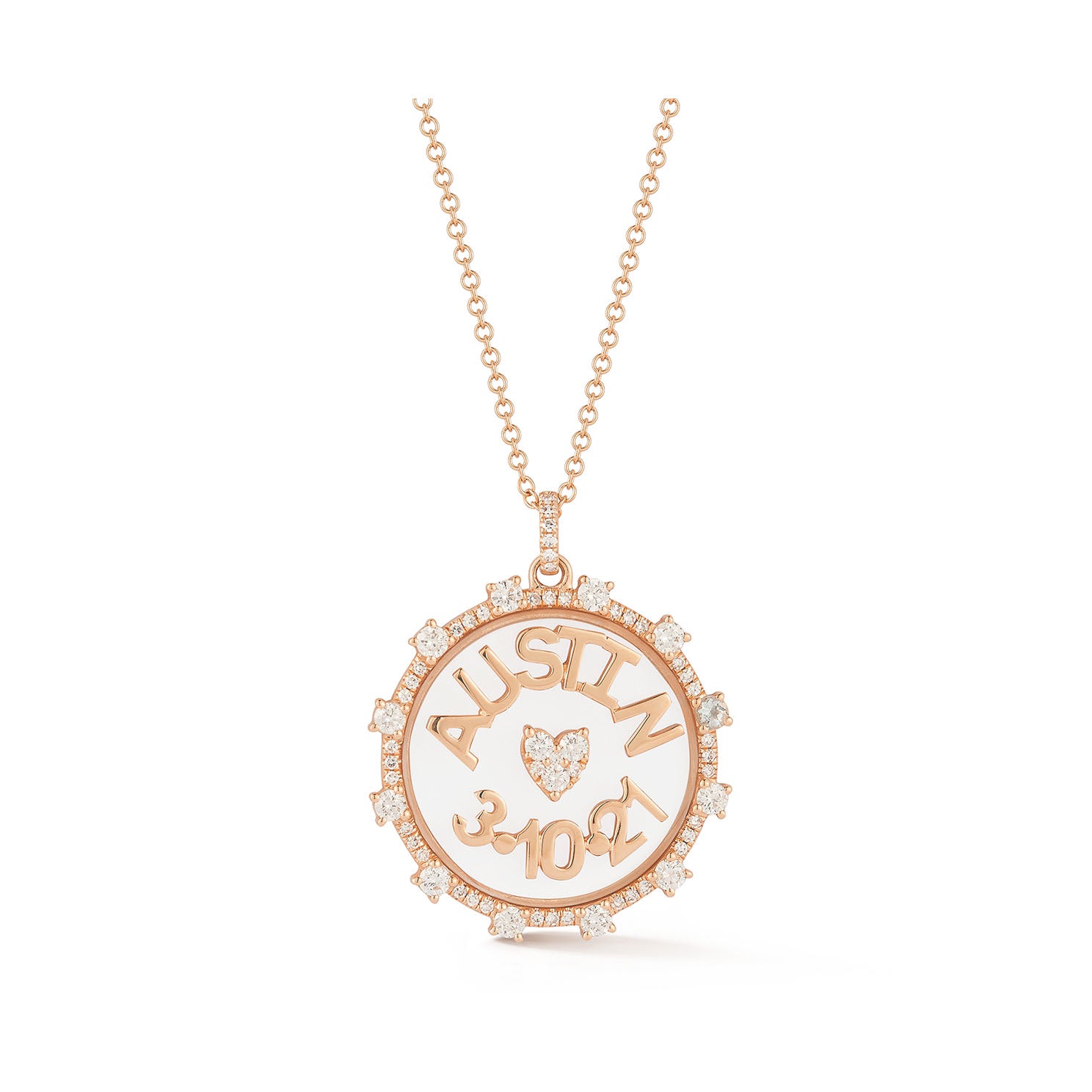 Floating Name & Date Necklace