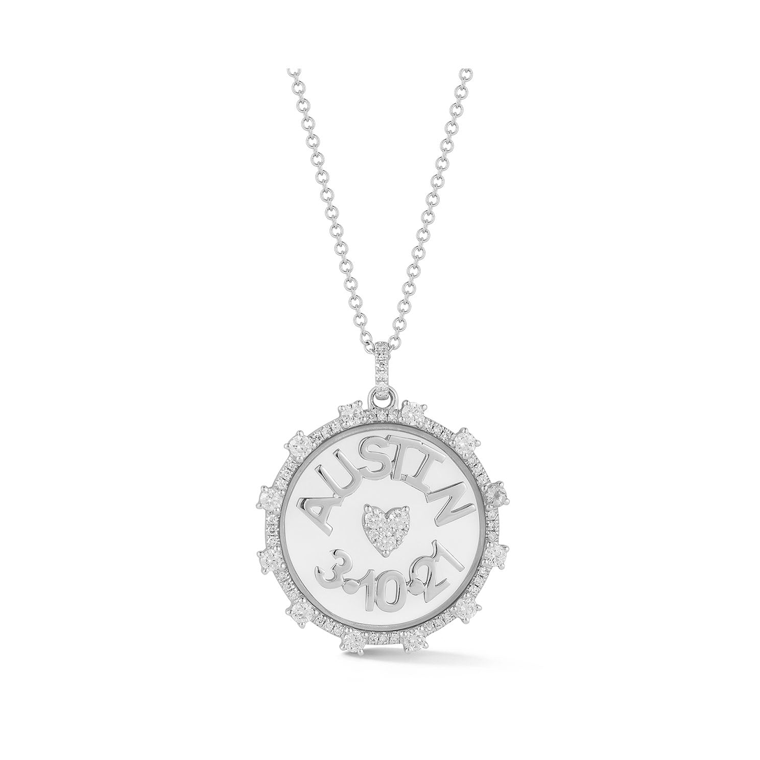 Floating Name & Date Necklace