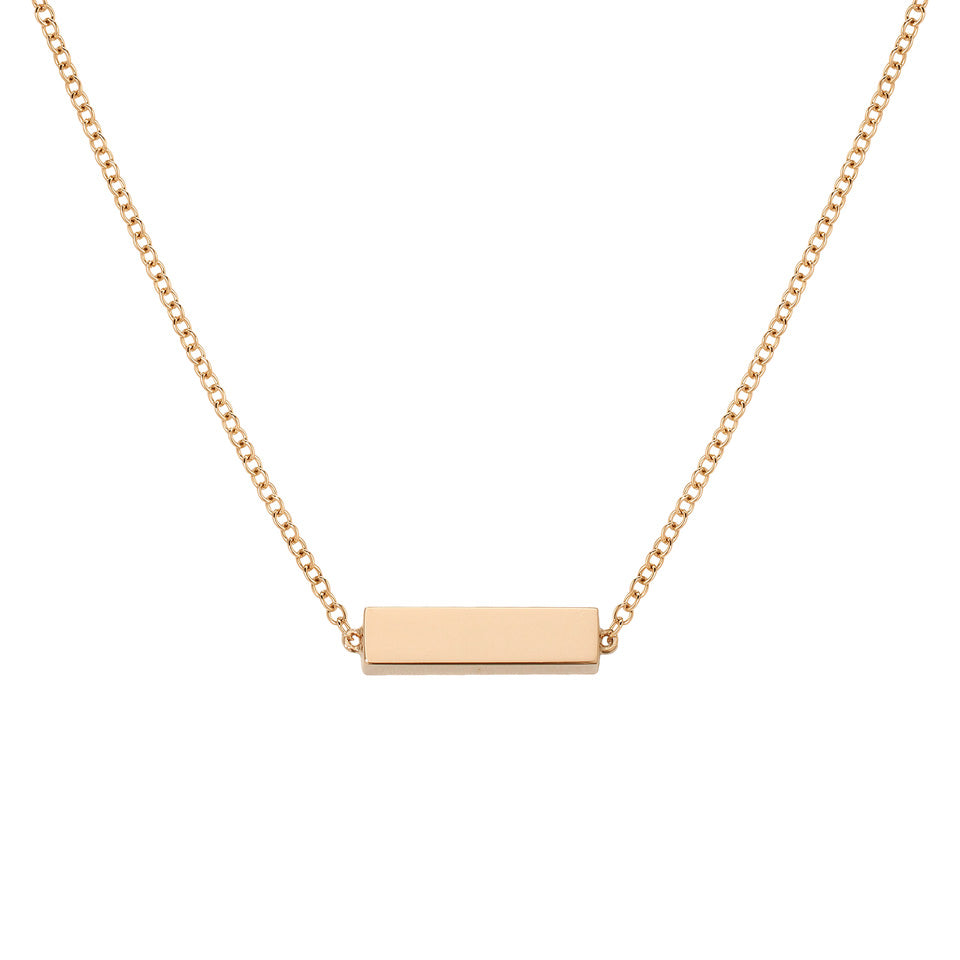 Gold Block Chain Necklace