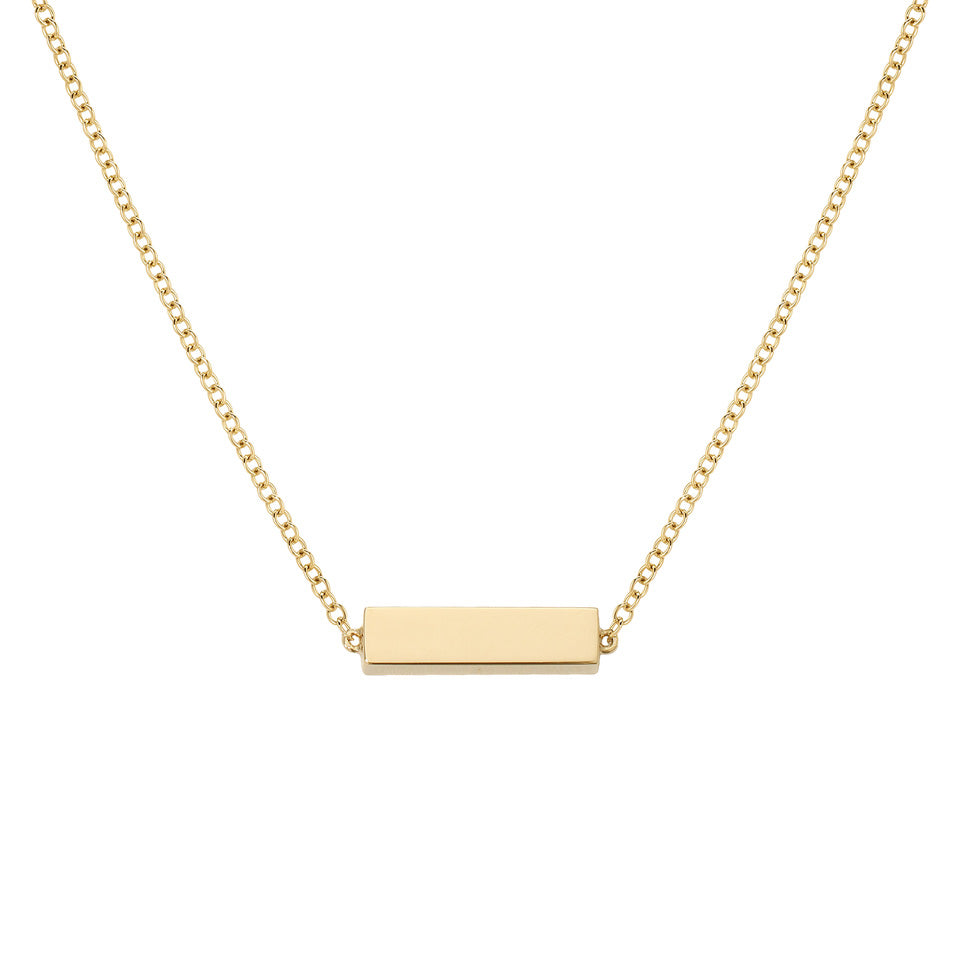Gold Block Chain Necklace