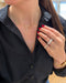 Mini Gold Script Name Necklace in Yellow Gold with Austin, Olivia, and Julian and Full Cut Heart Diamond Necklace