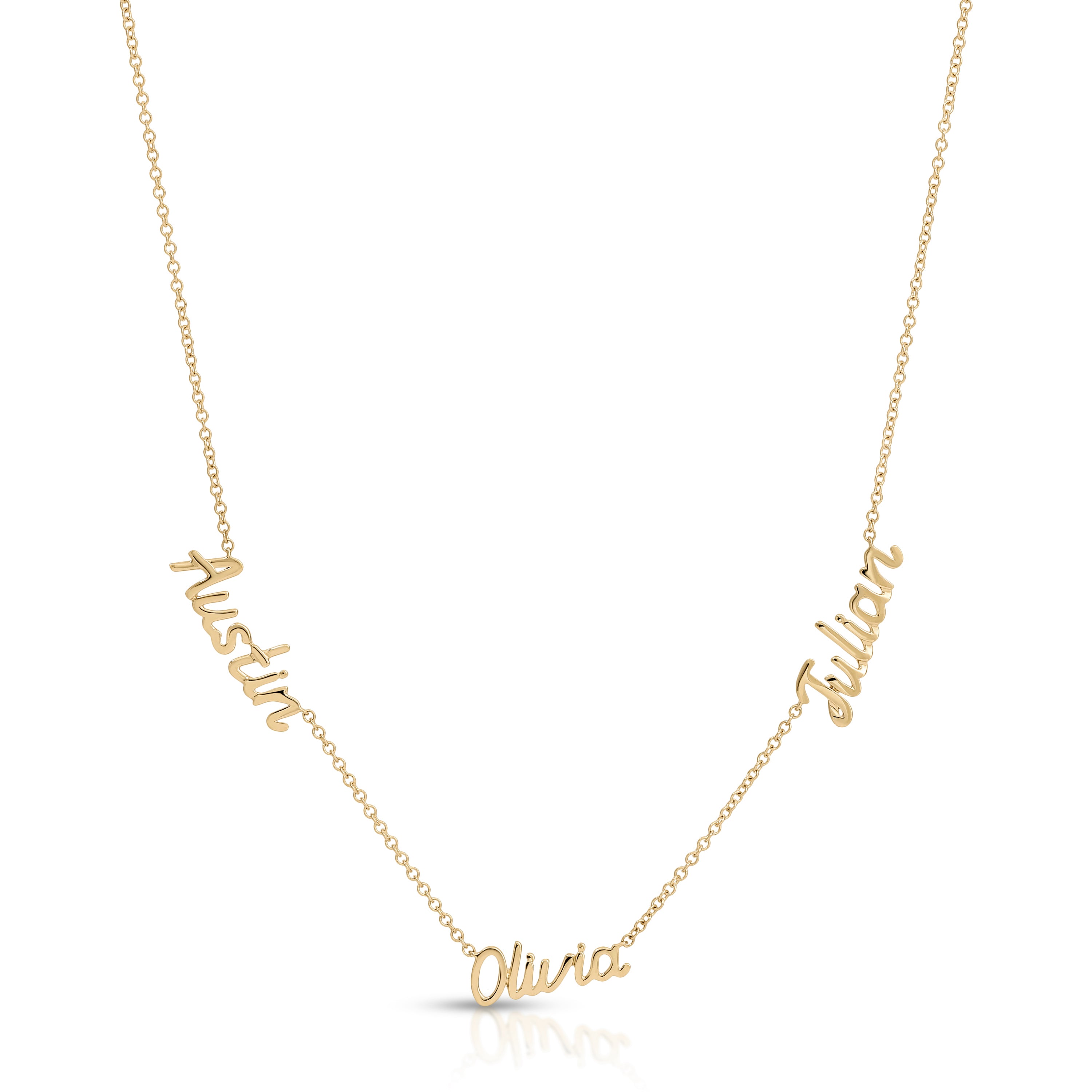 Mini Gold Script Name Necklace