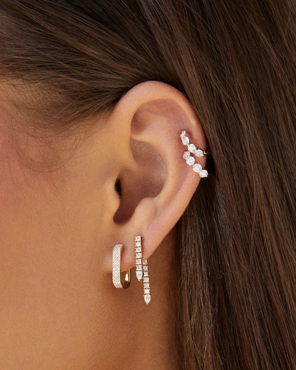 Diamond Jumbo Lola Hoop Earring