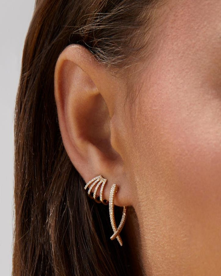 Diamond Loop Hoop Earring