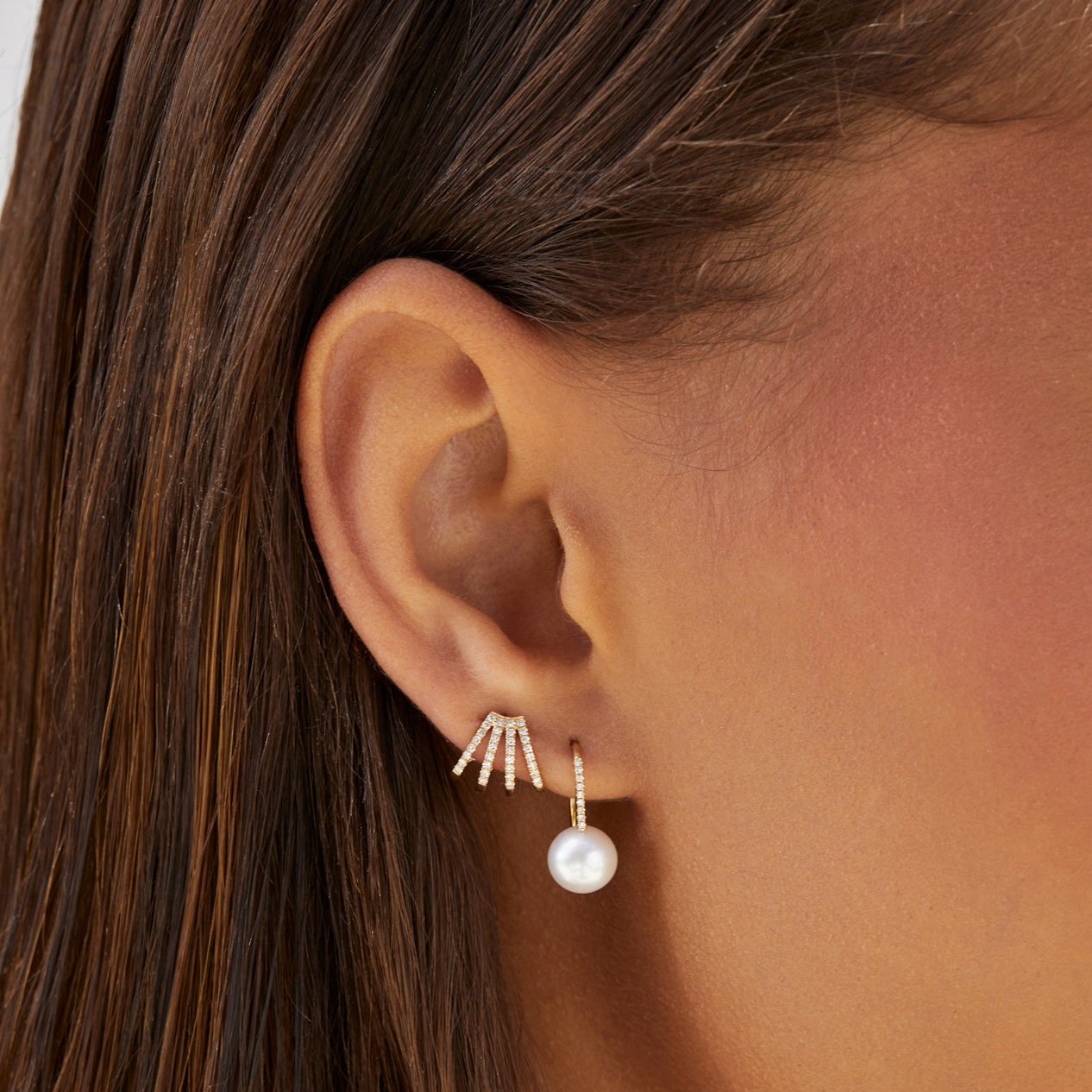 Diamond Multi Huggie Earrings