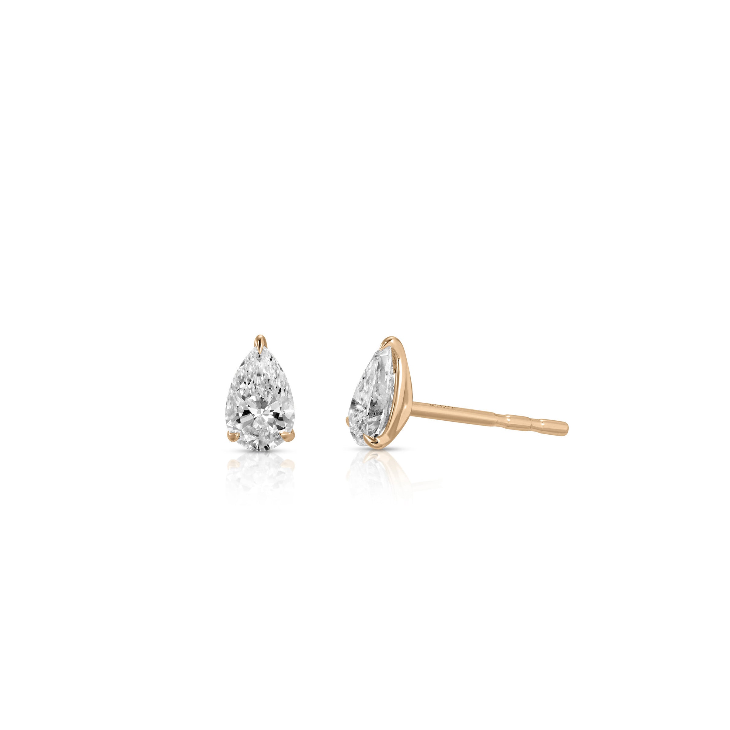 Pear Diamond Stud Earrings