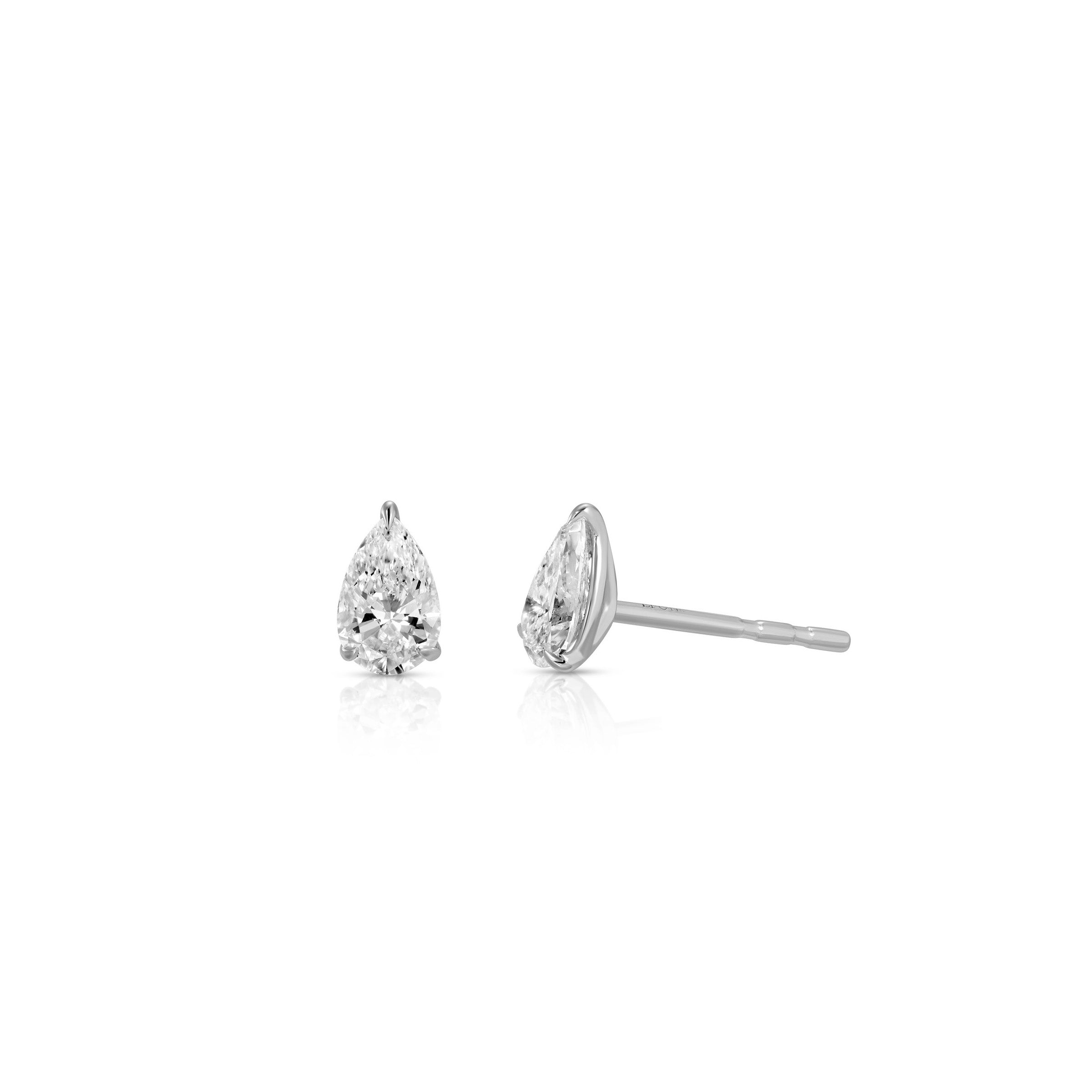 Pear Diamond Stud Earrings