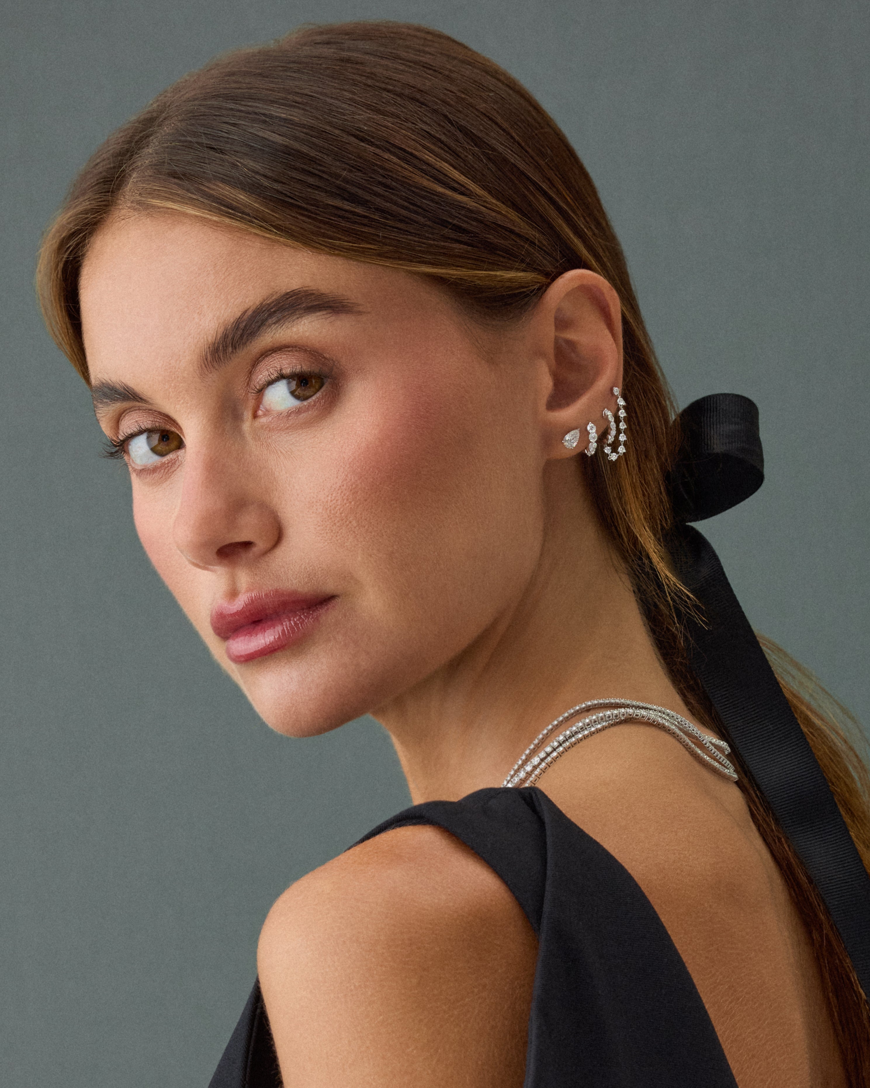 Pear Diamond Stud Earrings