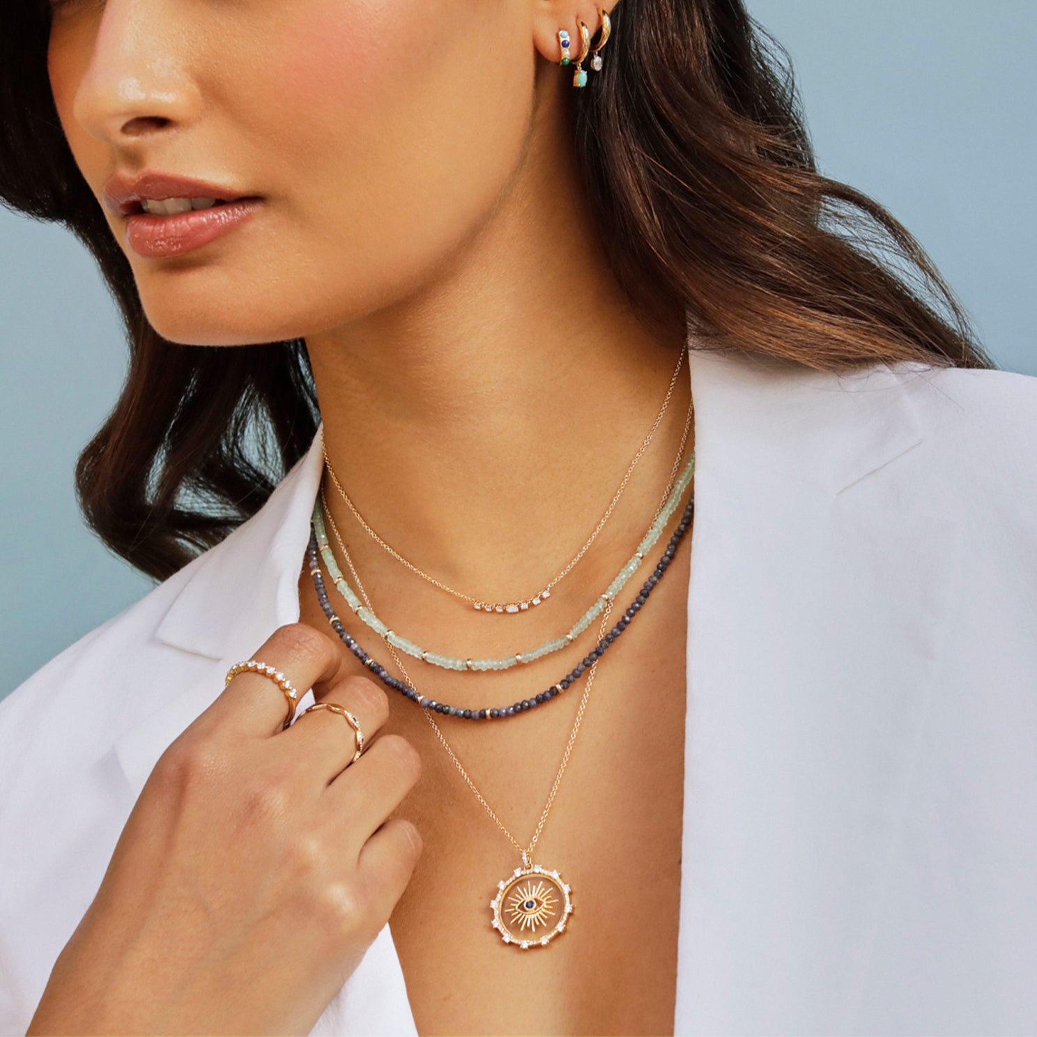 Diamond Carrie Necklace 14k Gold EF Collection EF Collection