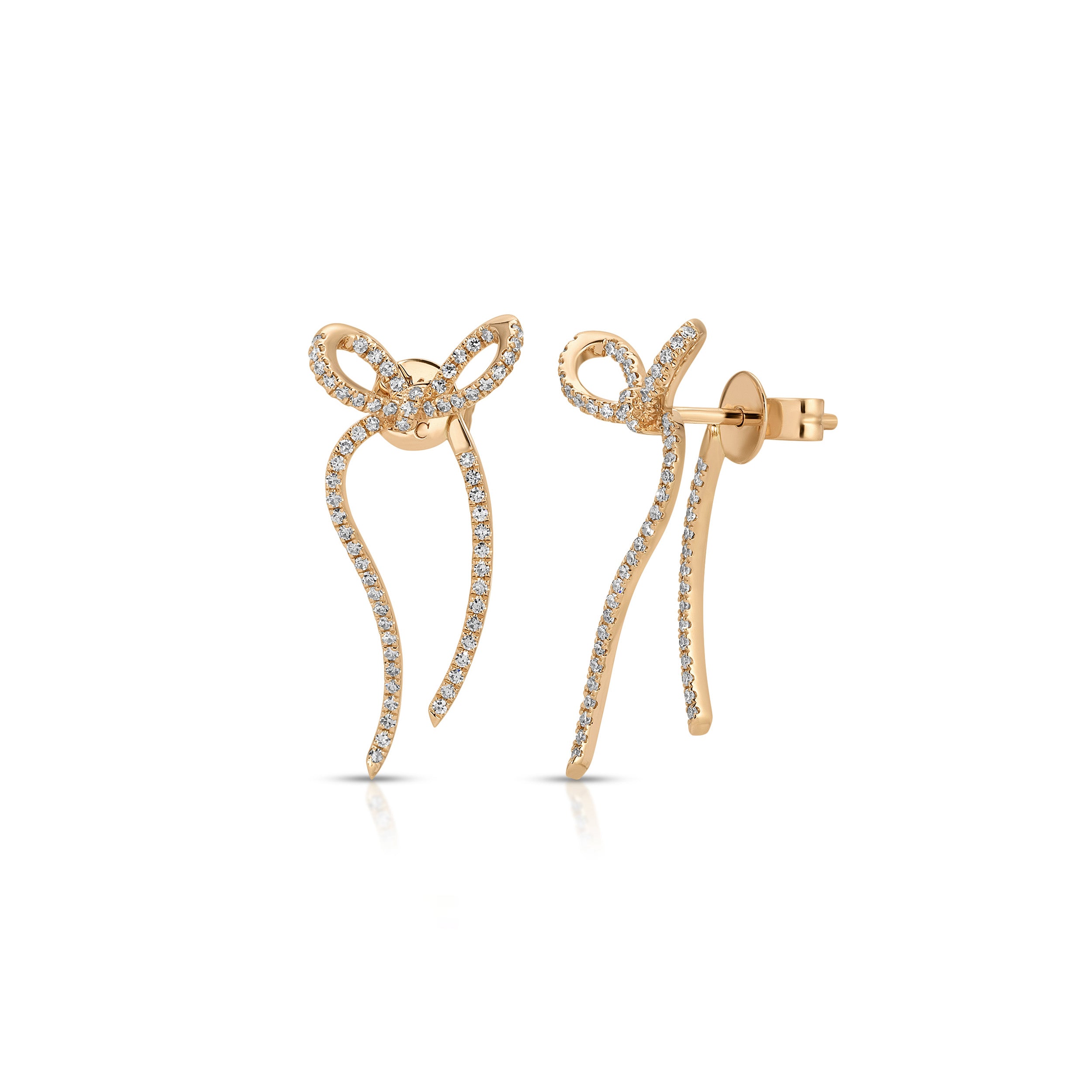 Diamond Bow Earrings