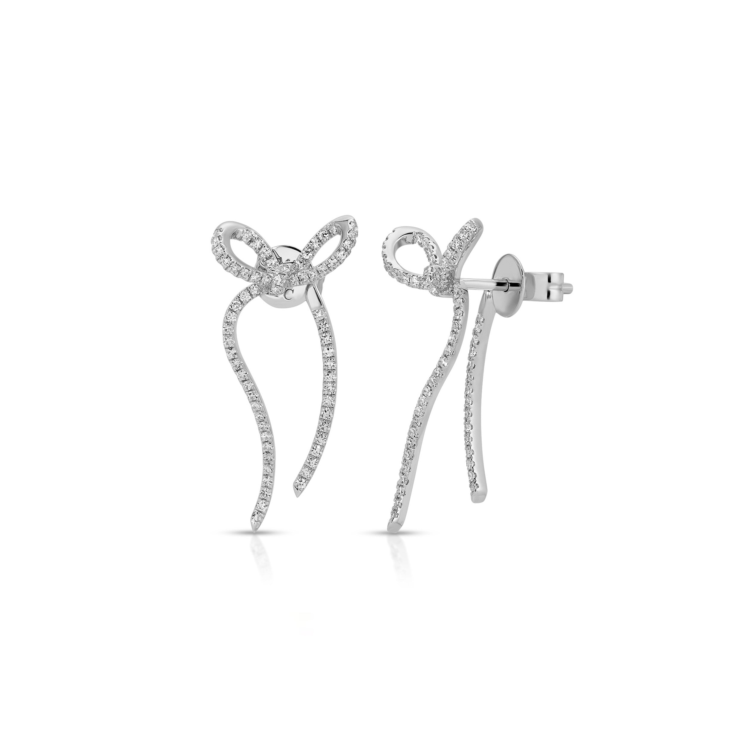 Diamond Bow Earrings