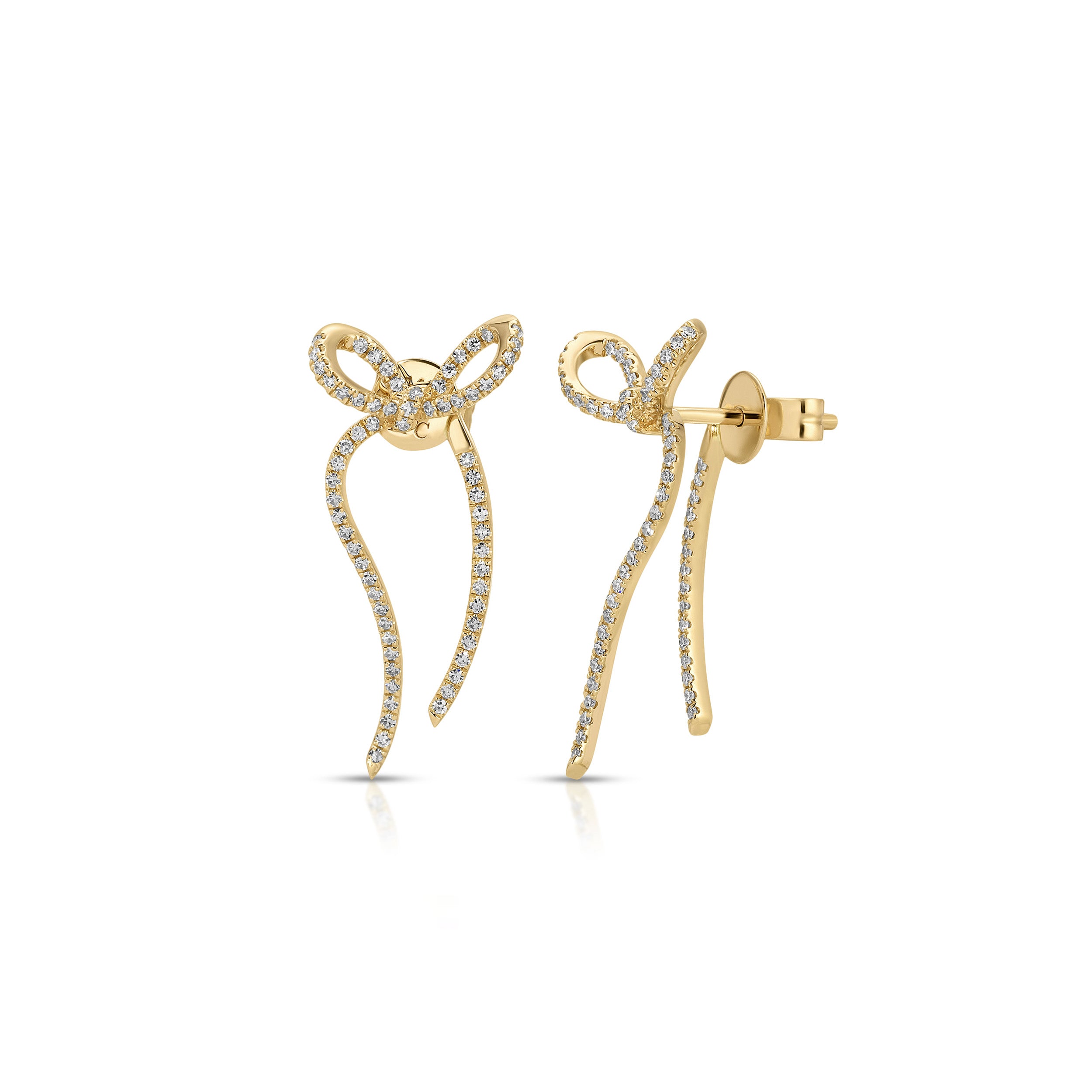 Diamond Bow Earrings