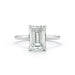 Jamie Engagement Ring with emerald cut center diamond and platinum band
