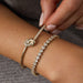 Diamond & Gold Jumbo Love Knot Bangle Bracelet and Endless Love Bracelet in 14k Yellow Gold