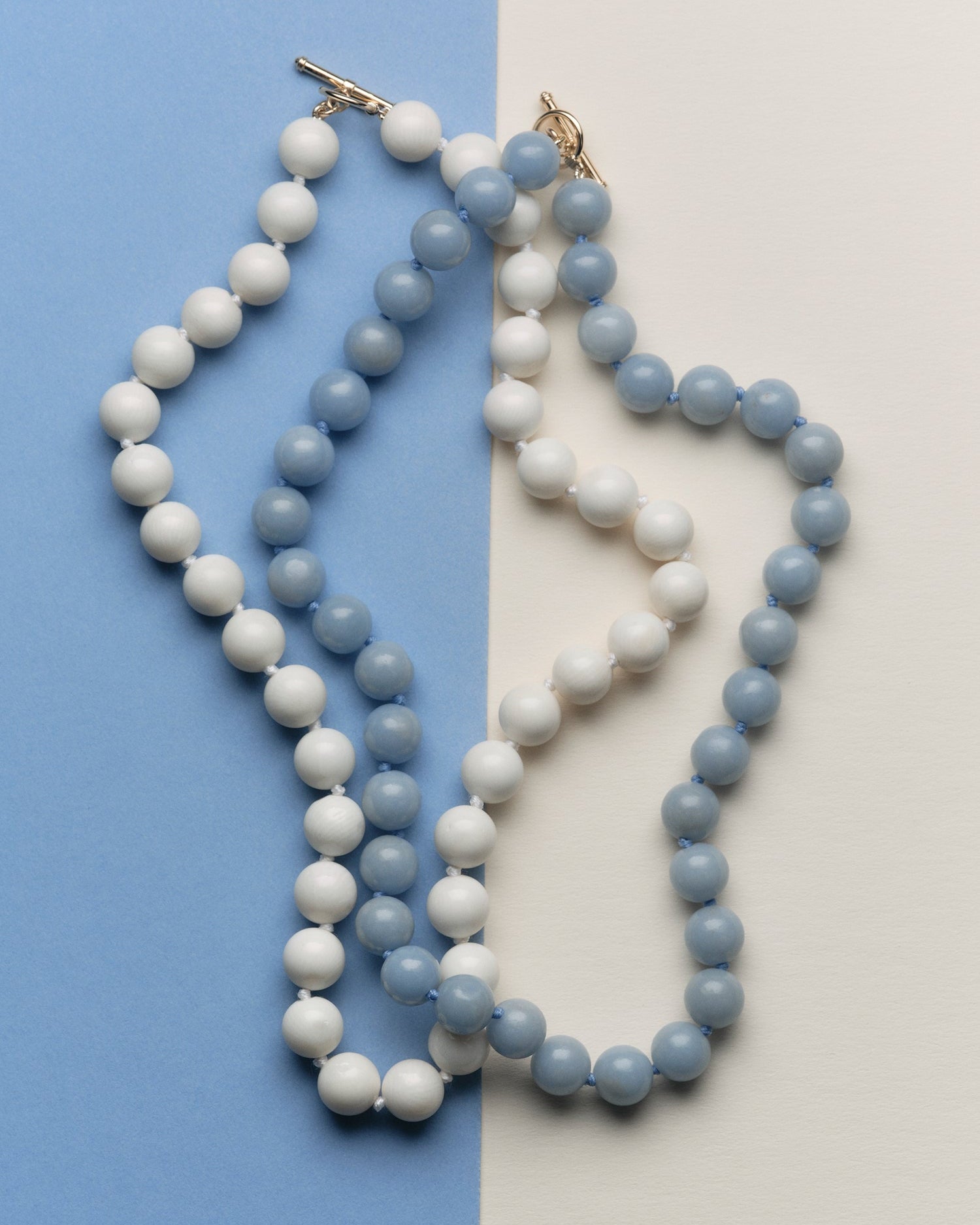 Luna Bead Necklace In Angelite