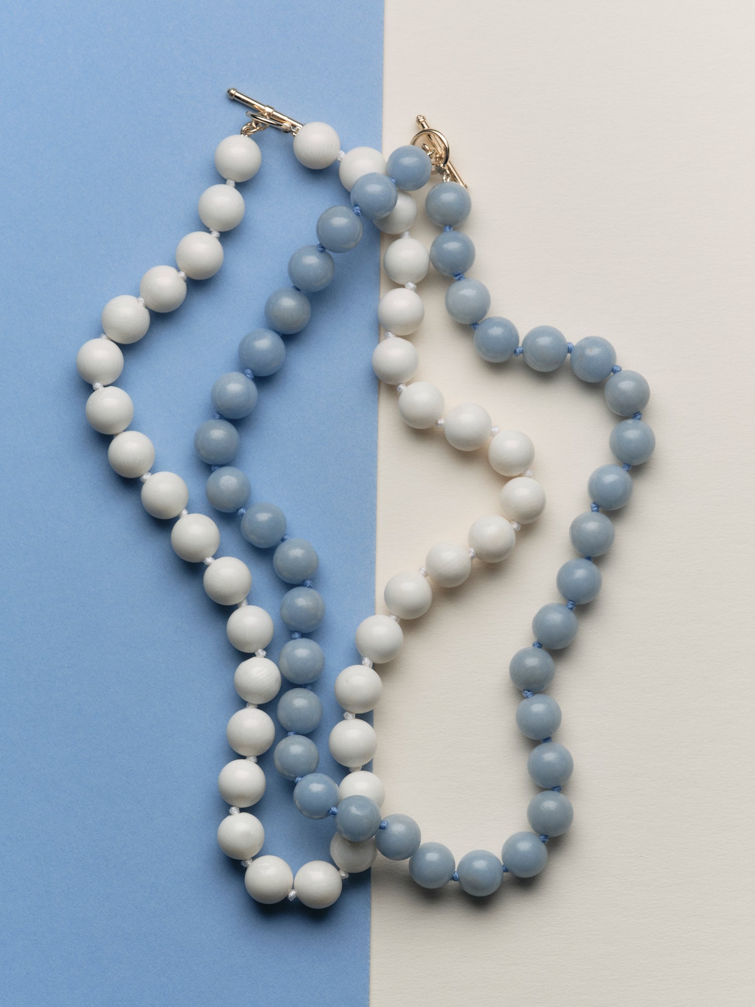 Luna Bead Necklace In Angelite