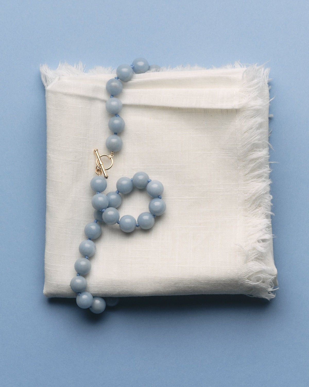 Luna Bead Necklace In Angelite