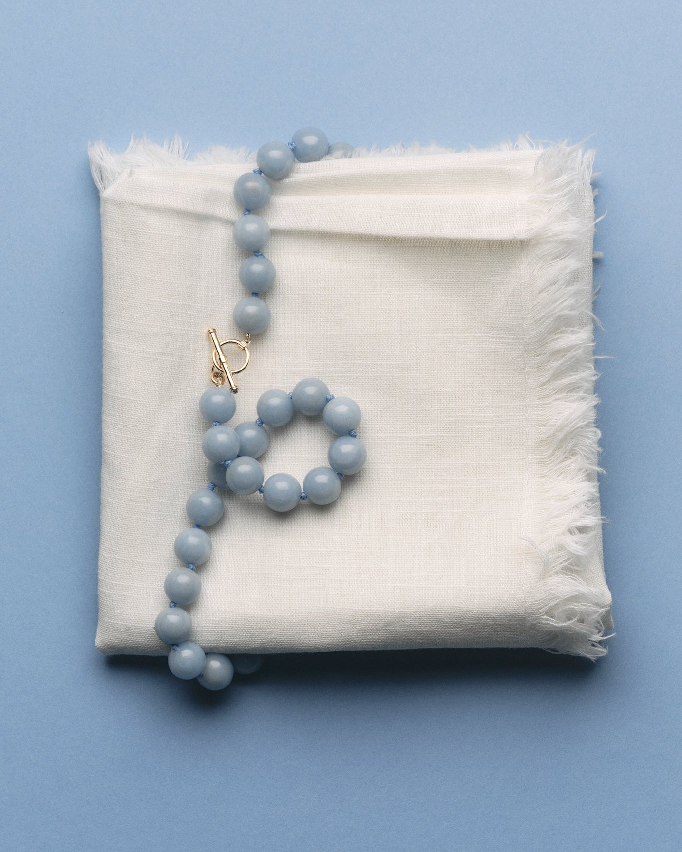 Luna Bead Necklace In Angelite