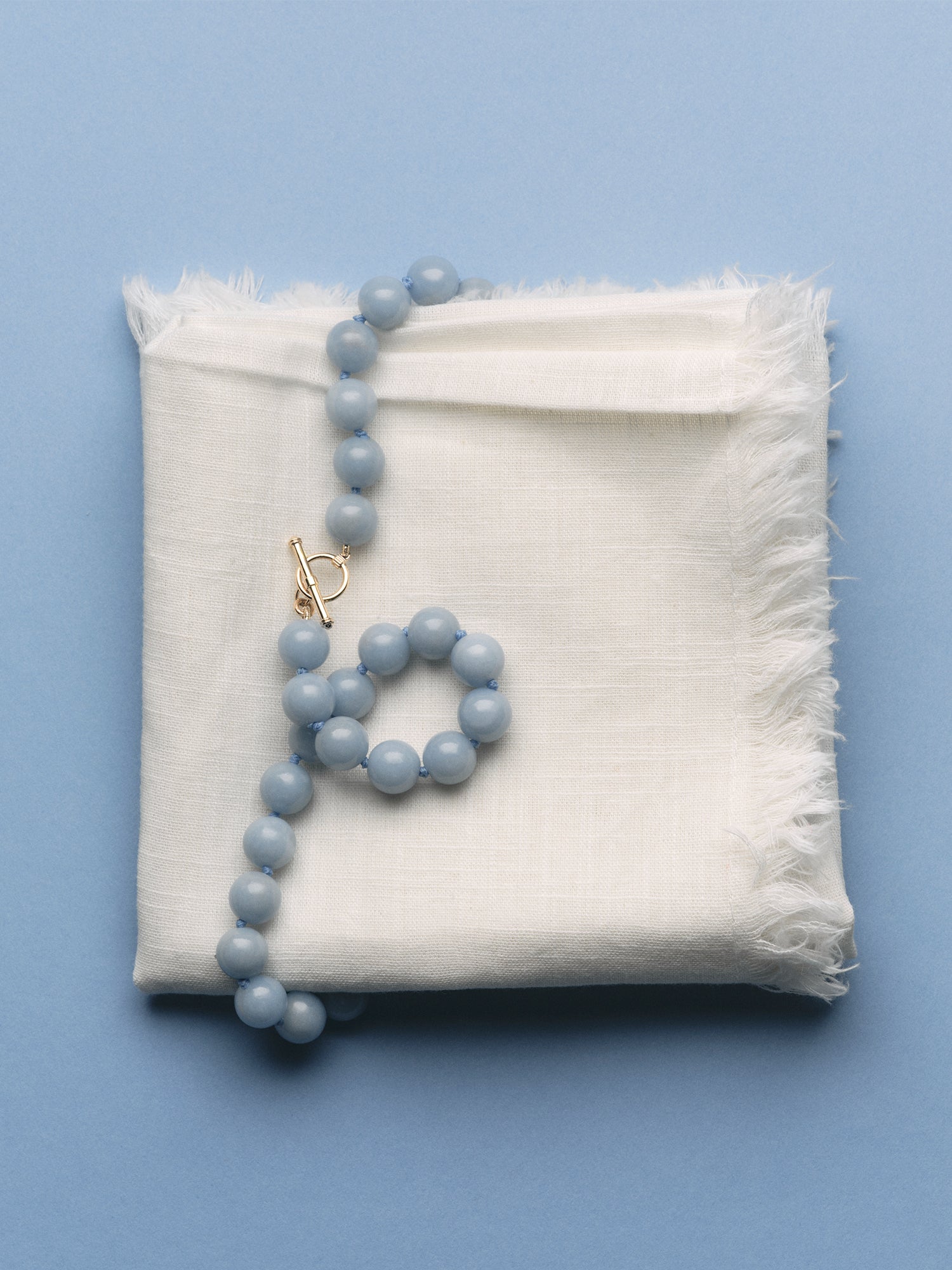 Luna Bead Necklace In Angelite