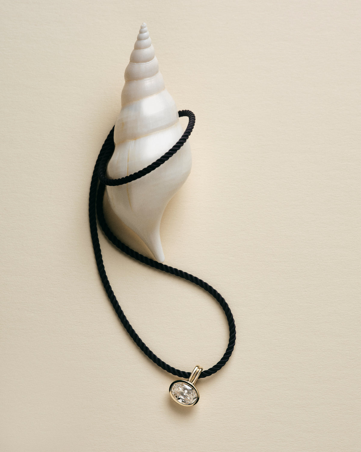 Twisted Cord Necklace In Midnight
