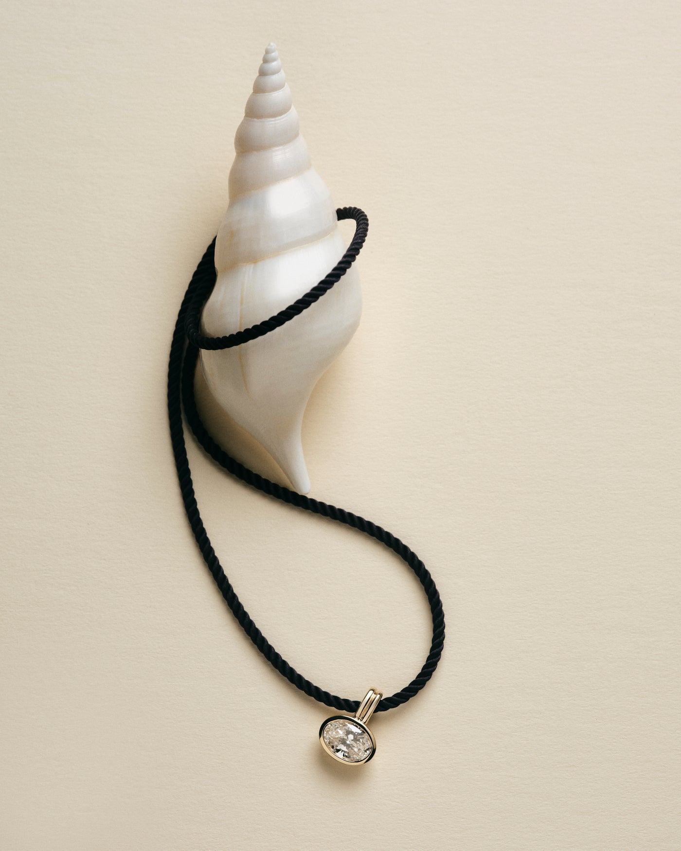 Twisted Cord Necklace In Midnight