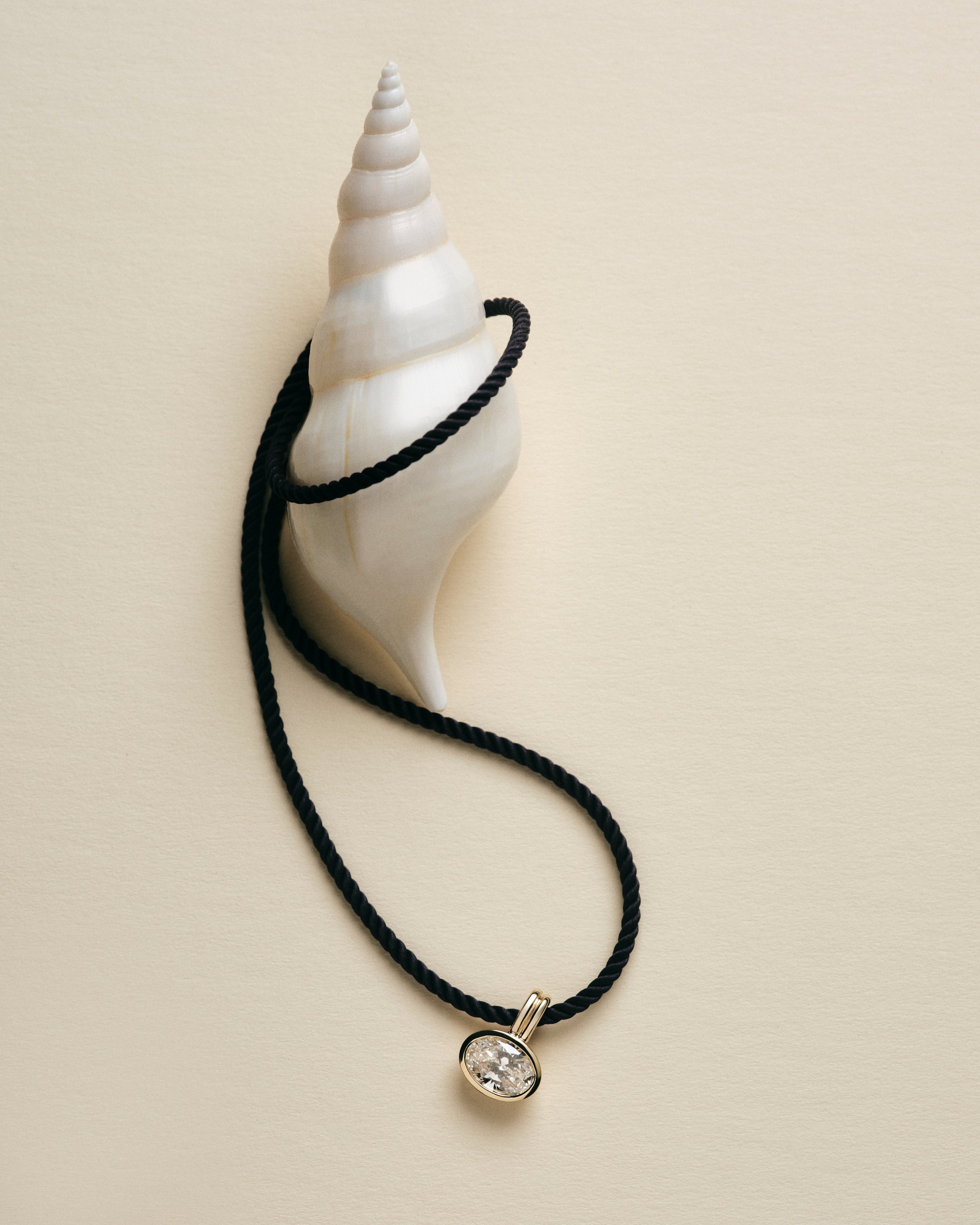 Twisted Cord Necklace In Midnight