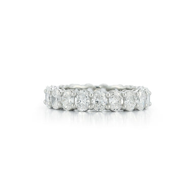 Oval Diamond Eternity Band with platinum setting