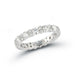 Round & Illusion Diamond Eternity Band in 18k white gold