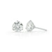 Round Diamond Solitaire Stud Earrings in platinum gold