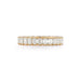 Emerald Cut Beaded Bezel Eternity Band in 18k yellow gold