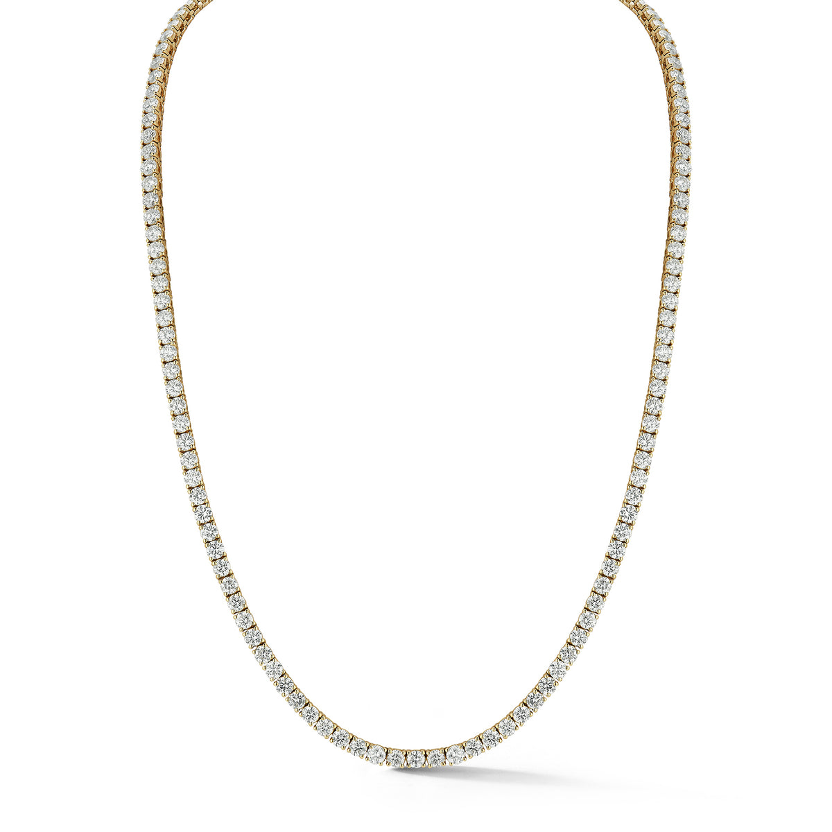 Diamond Tennis Necklace in yellow gold