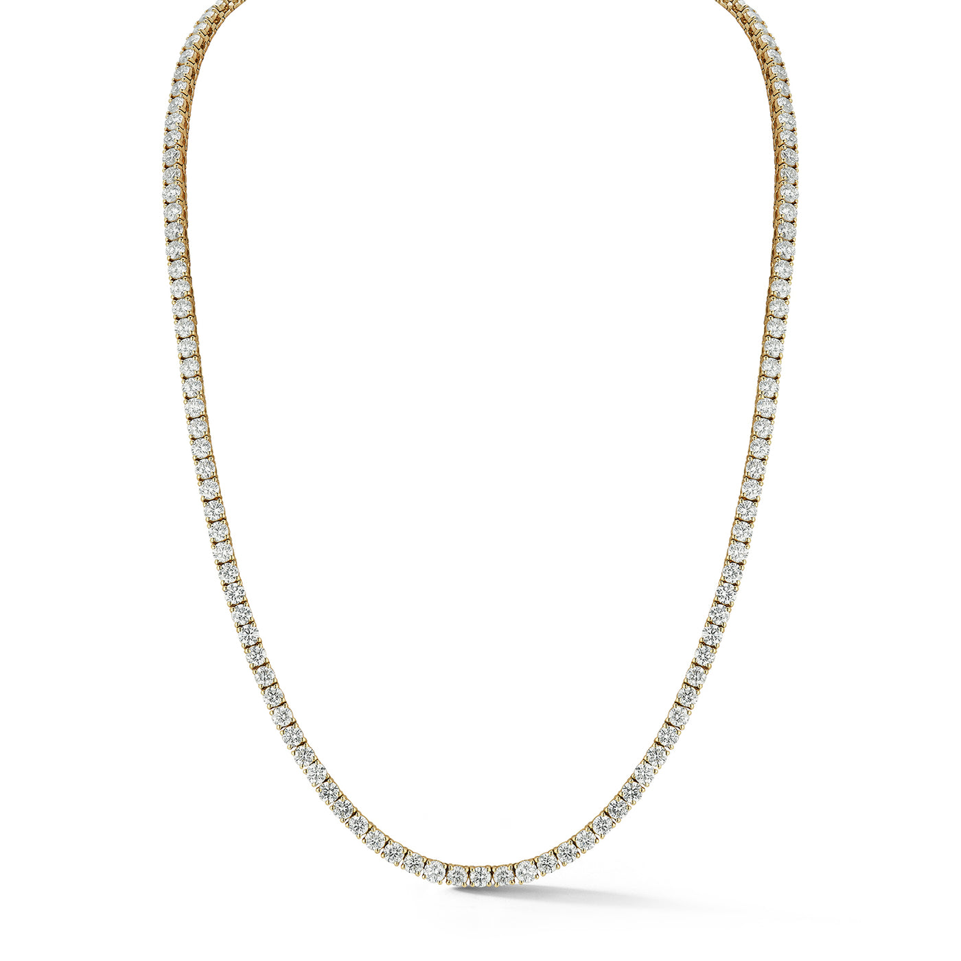 Diamond Tennis Necklace in yellow gold