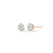 Diamond Illusion Round Stud Earrings in 14k rose gold